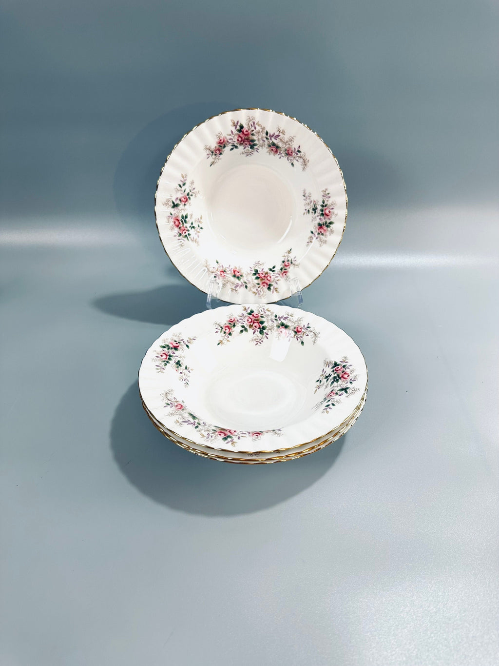 4 Royal Albert Lavender Rose Soup Bowls