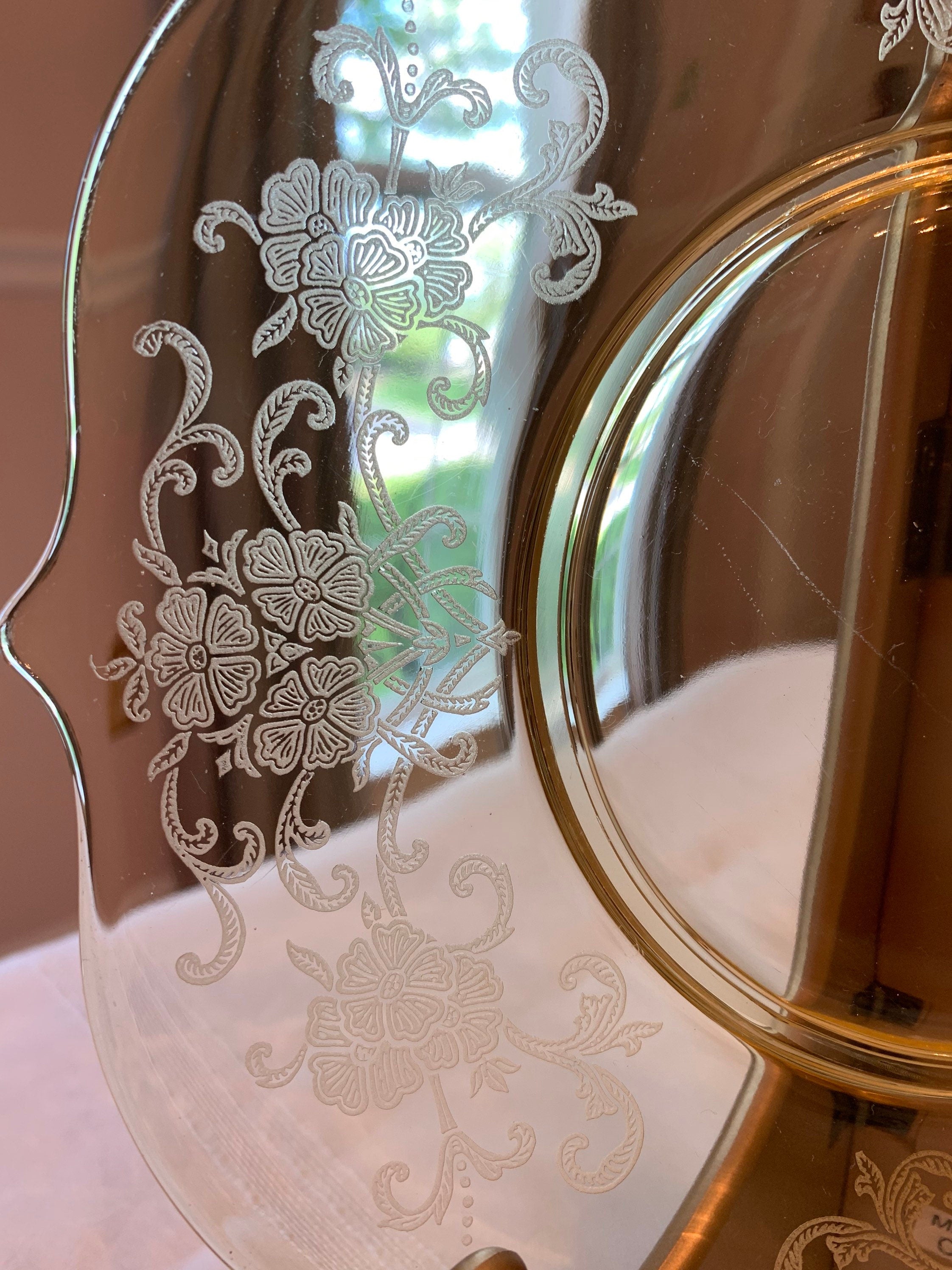 3 Lancaster Patrick Yellow Depression Glass Luncheon Plates