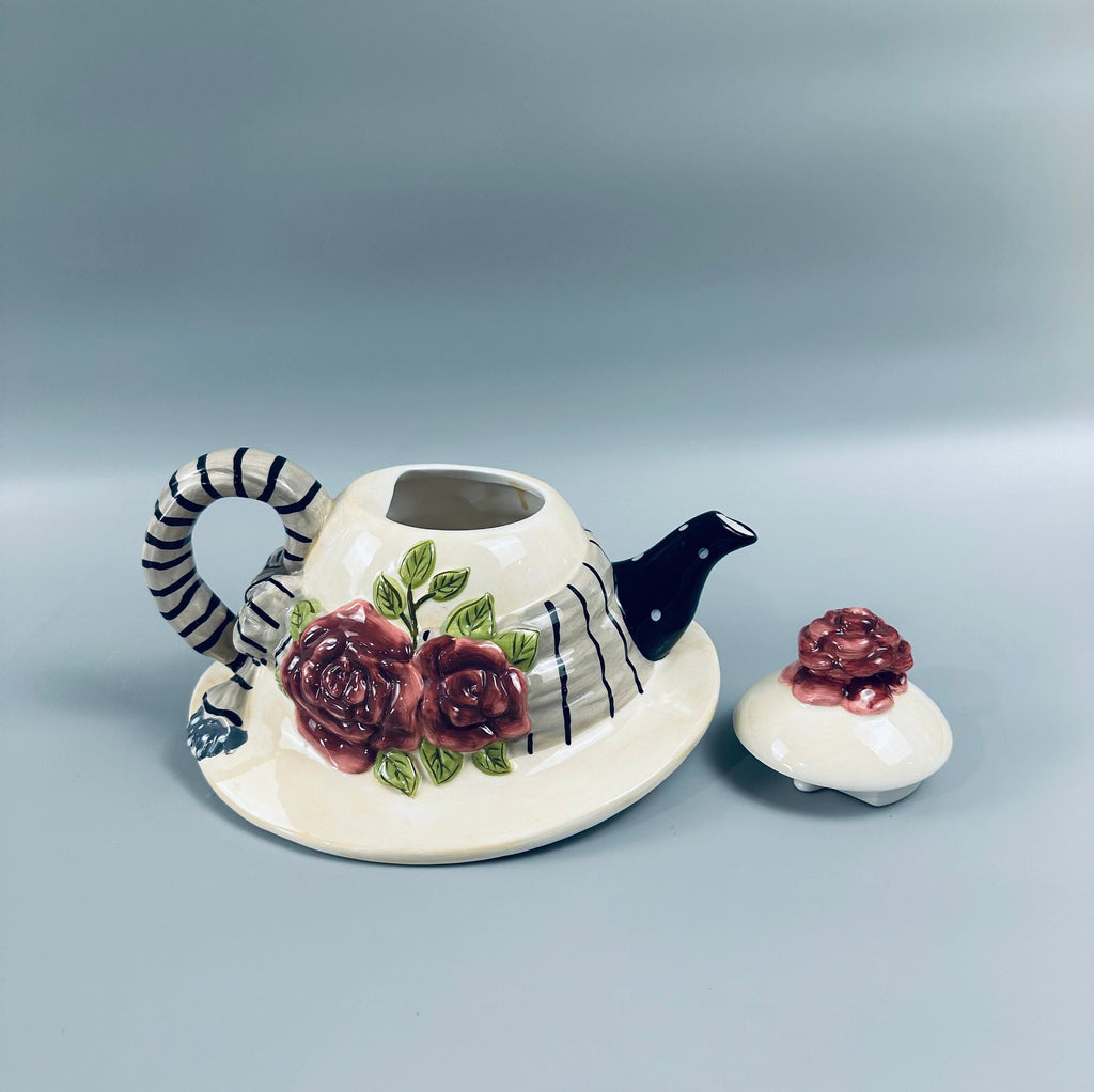 Whimsical Hat Teapot: Vintage Figural Teapot, 6-Cup Capacity