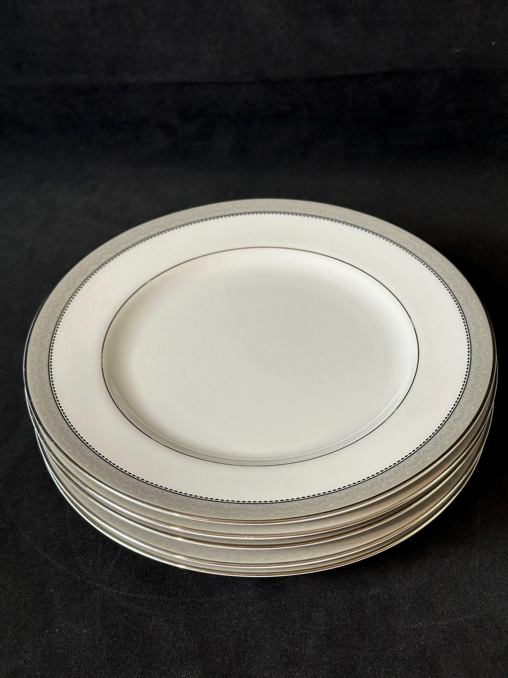 5 Mikasa Platinum Crown Salad Dessert Plates
