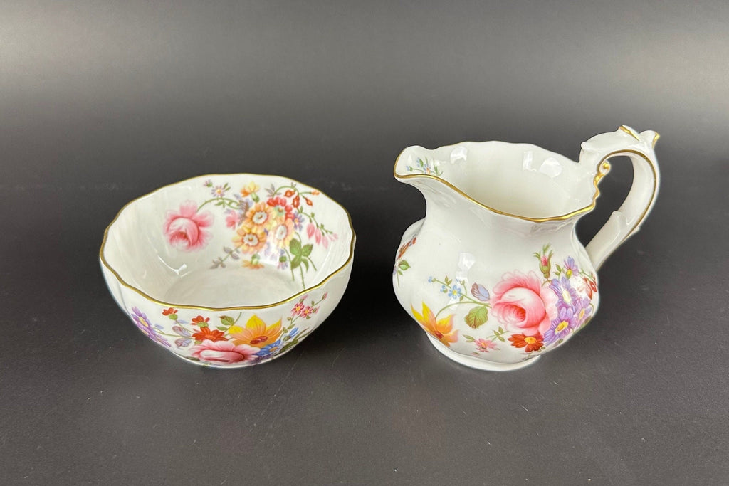Royal Crown Derby Derby Posies Creamer and Open Sugar Bowl