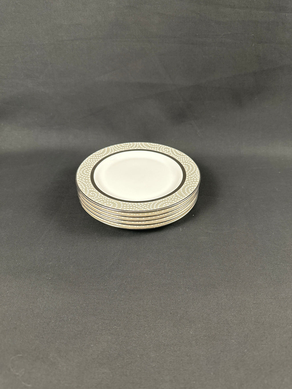 6 Kate Spade Pearl Beads Bread Plates by Lenox