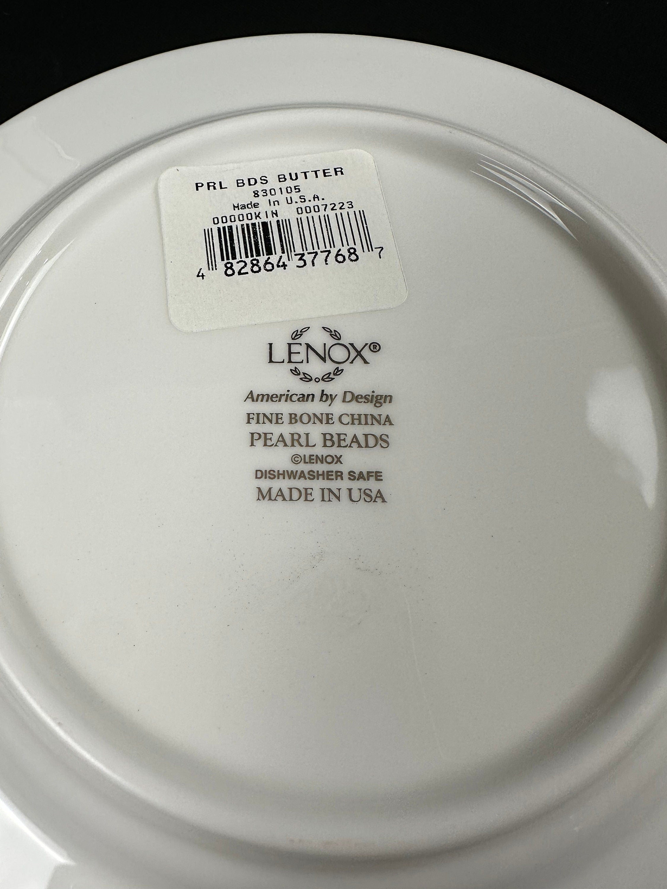 4 Katie Spade Pearl Beads Bread Plates by Lenox