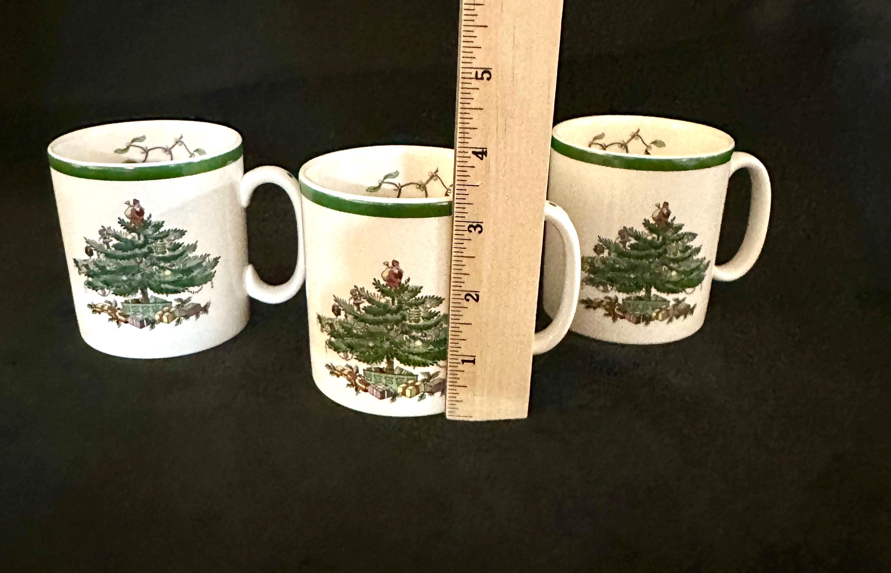 3 Spode Christmas Tree Mugs made in England