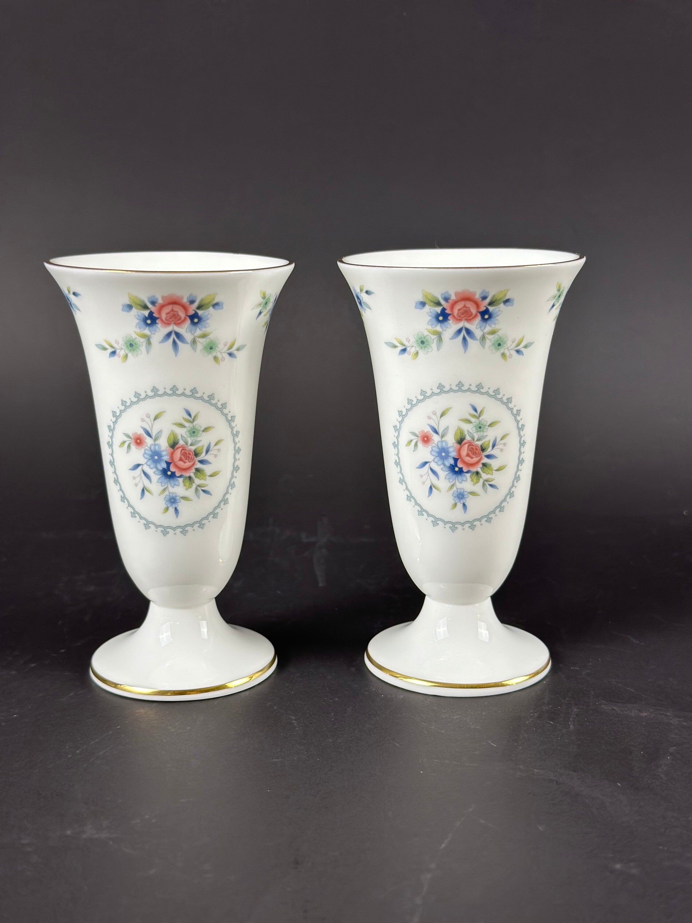 Two Wedgwood Rosedale  Small Vases