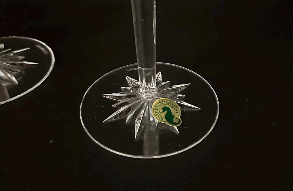 Two Waterford Crystal Giselle Champagne Flutes