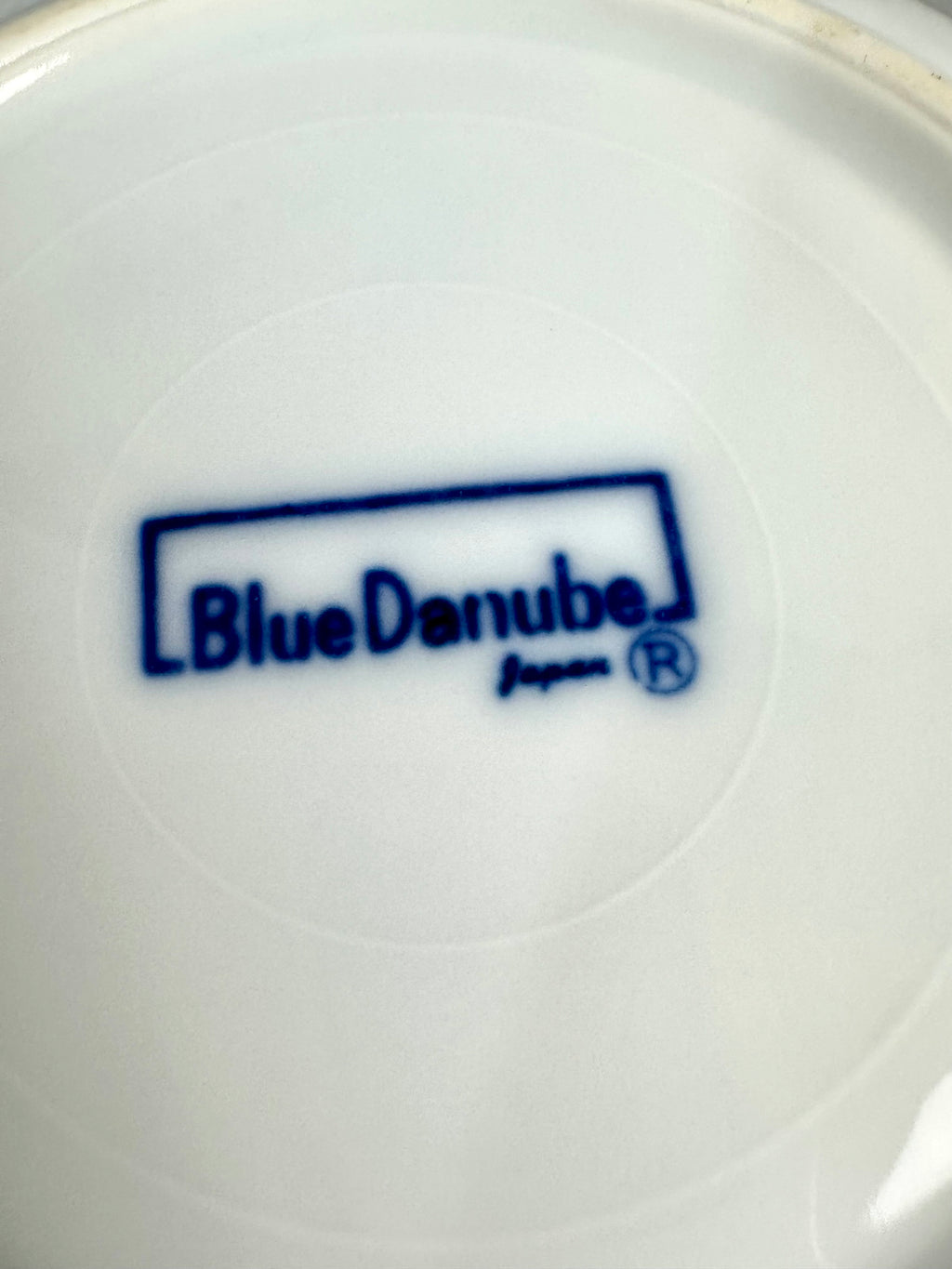 6 Blue Danube Large Flat Cups and Saucers