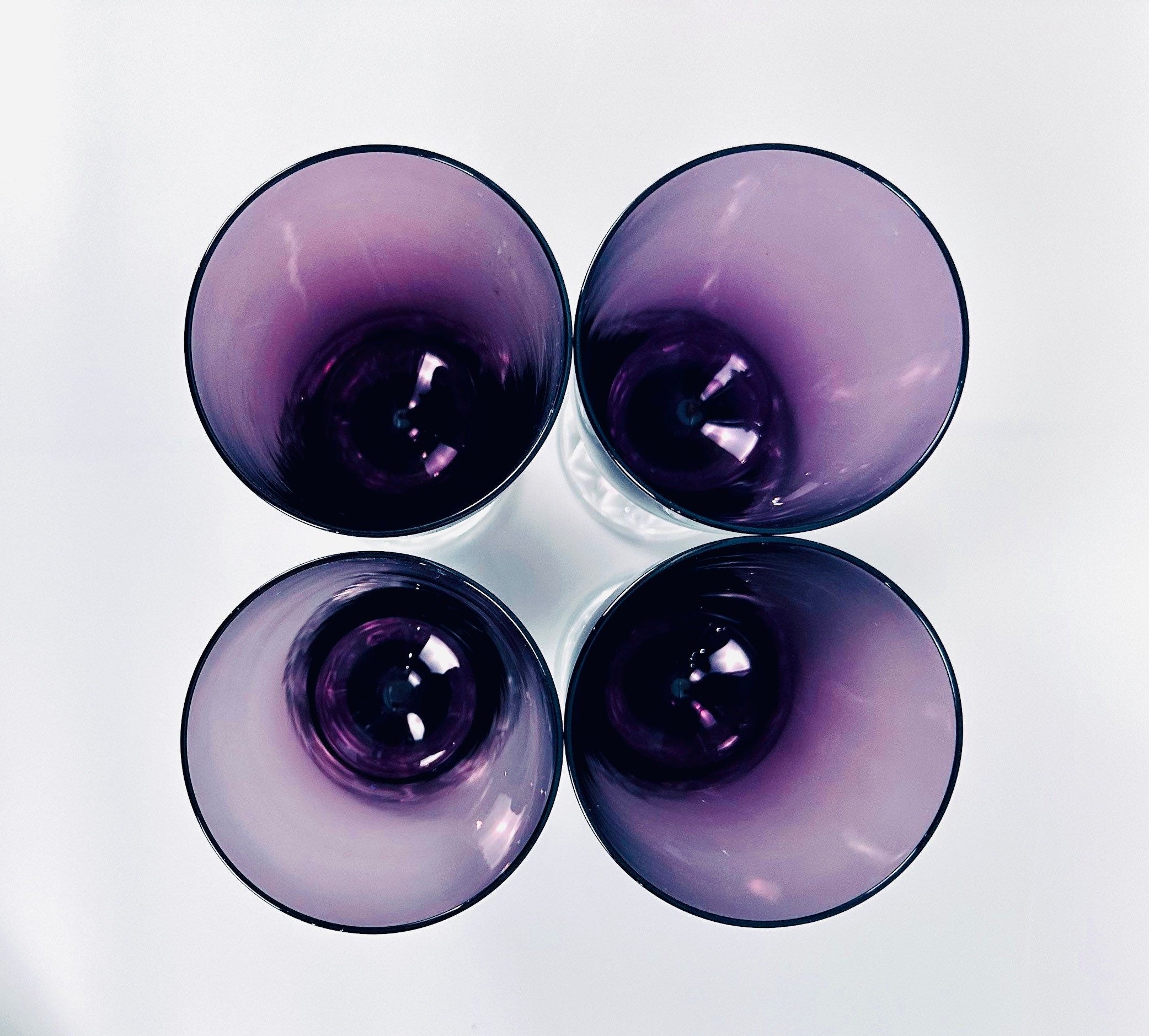 4 Fostoria American Lady Claret Glasses