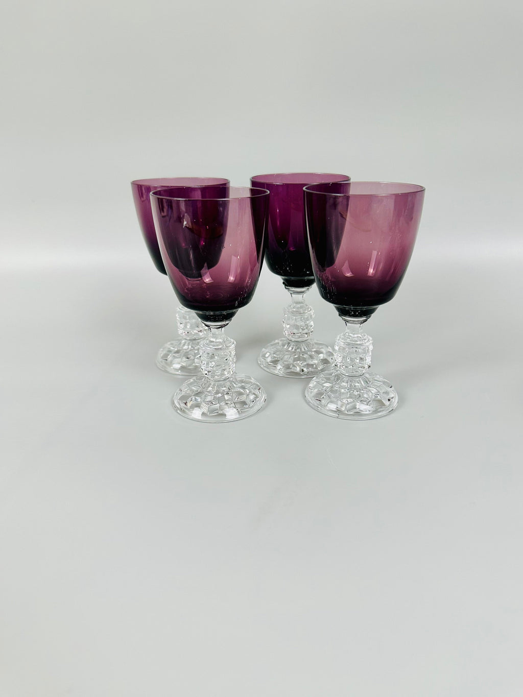 4 Fostoria American Lady Claret Glasses