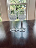 2 Tiffany Gilbert Tall Wine Glasses