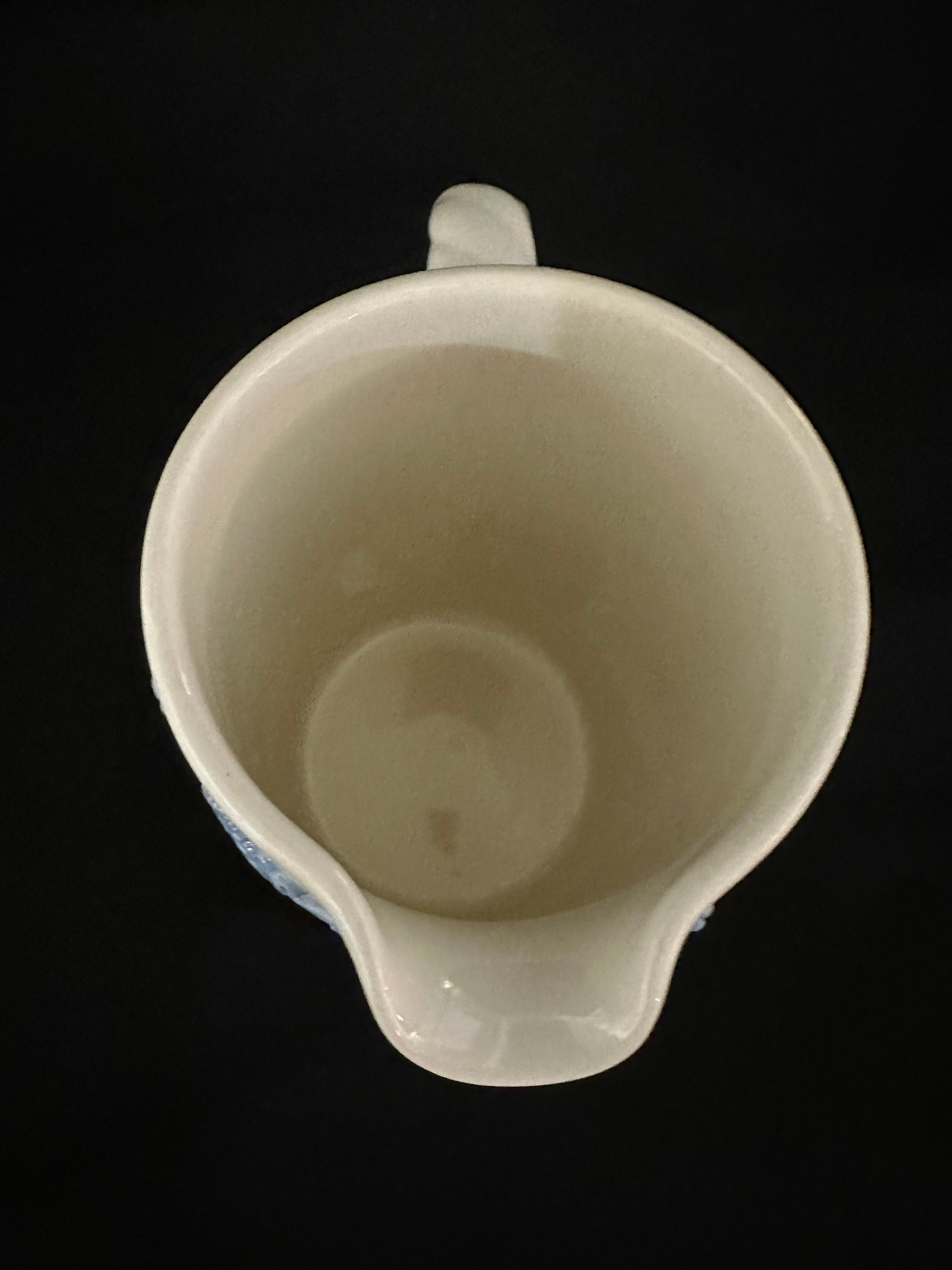 Wedgwood Jasperware Lavender on Cream Pitcher Tankard Jug