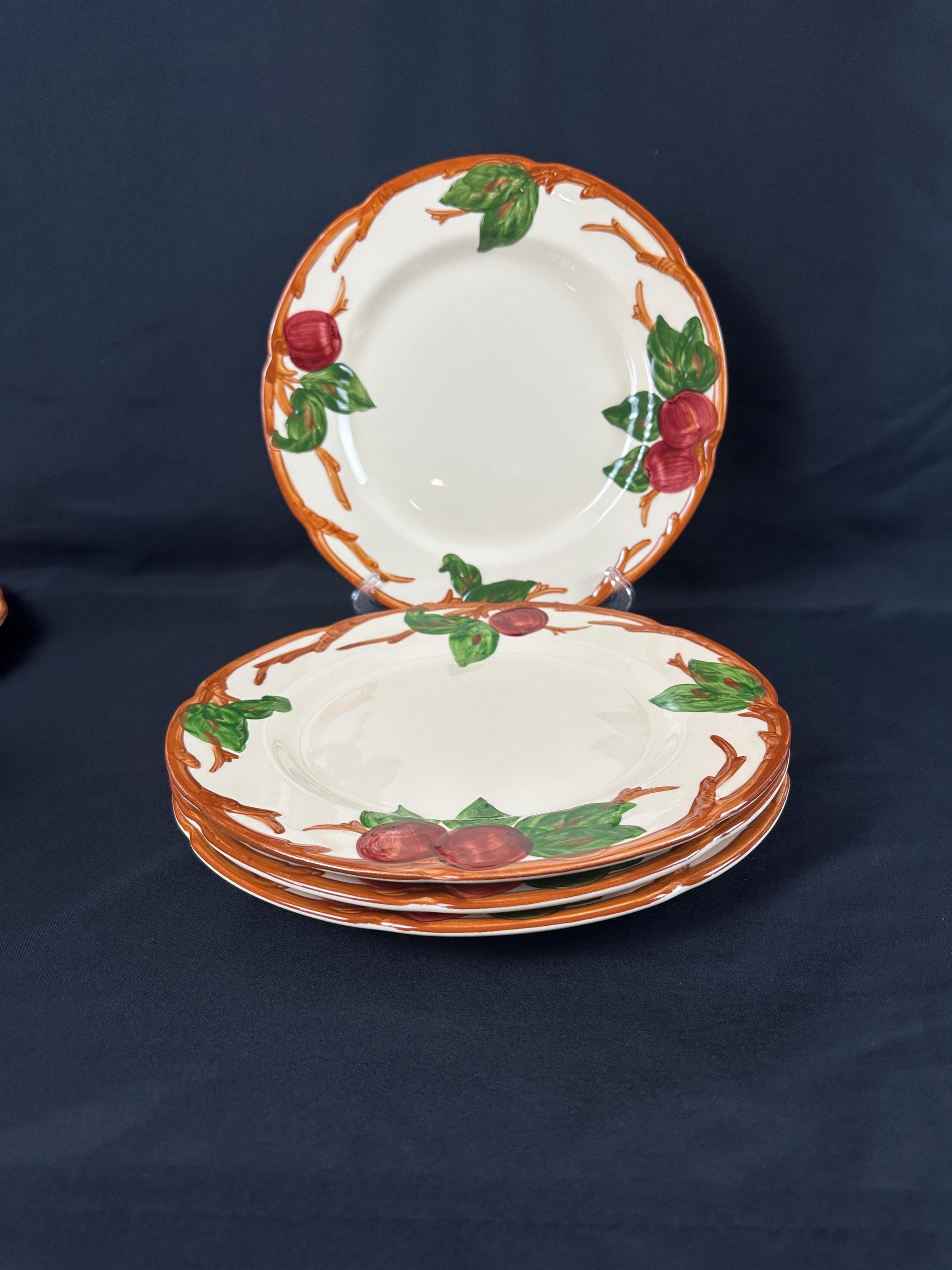 4 Franciscan Apple Dinner Plates USA