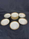 13 Limoges Union Ceramique Fruit Bowls Gold Filigree