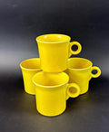 4 Fiesta Yellow Mugs by Homer Laughlin