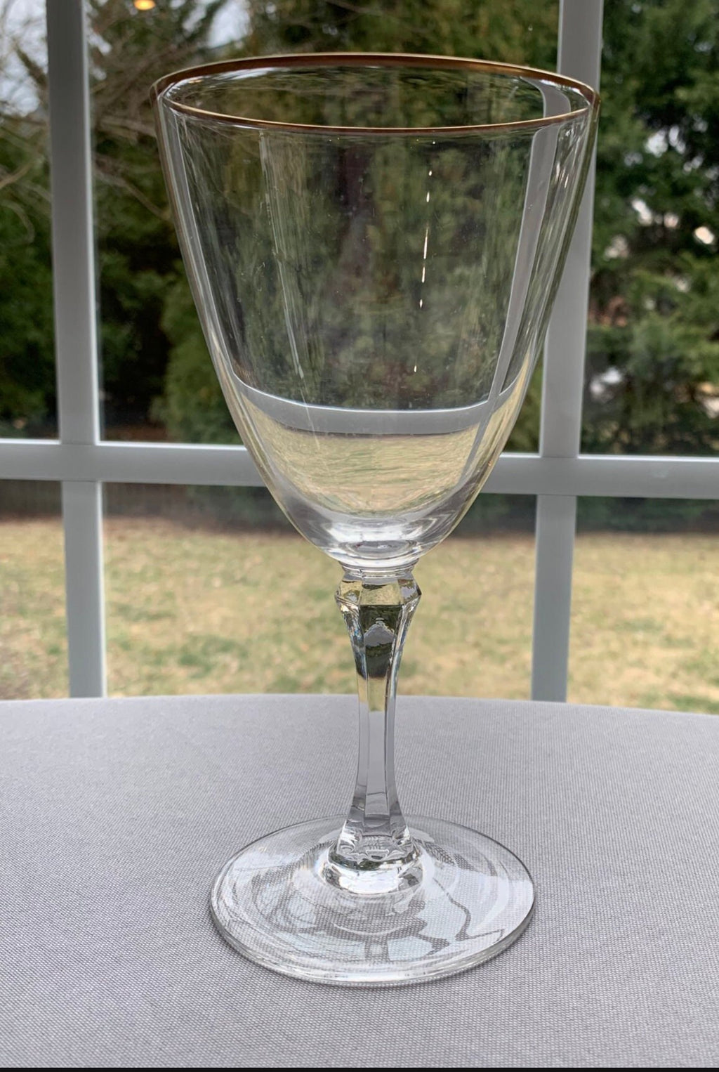 4 Lenox Mansfield Crystal Water Glasses