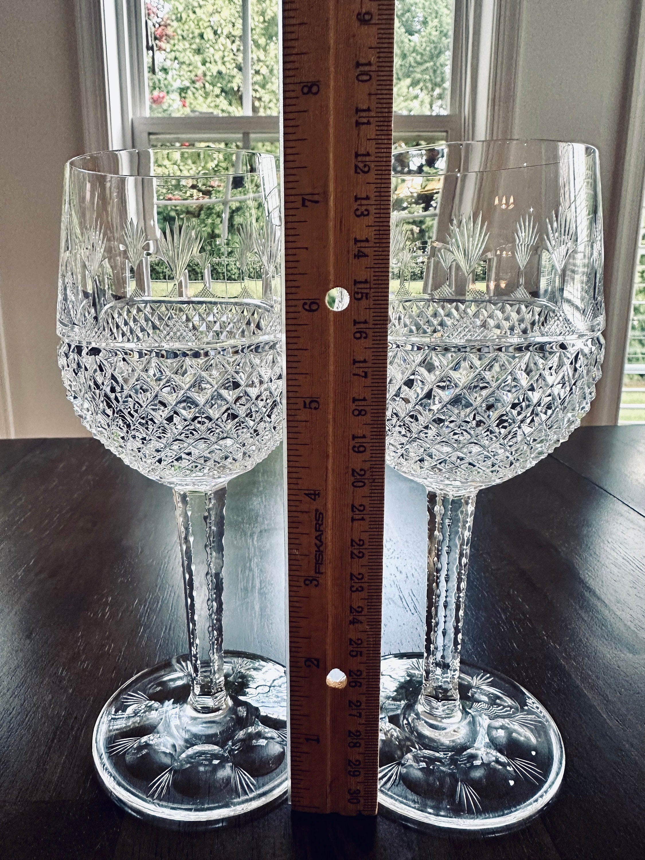 2 Tiffany Gilbert Tall Wine Glasses