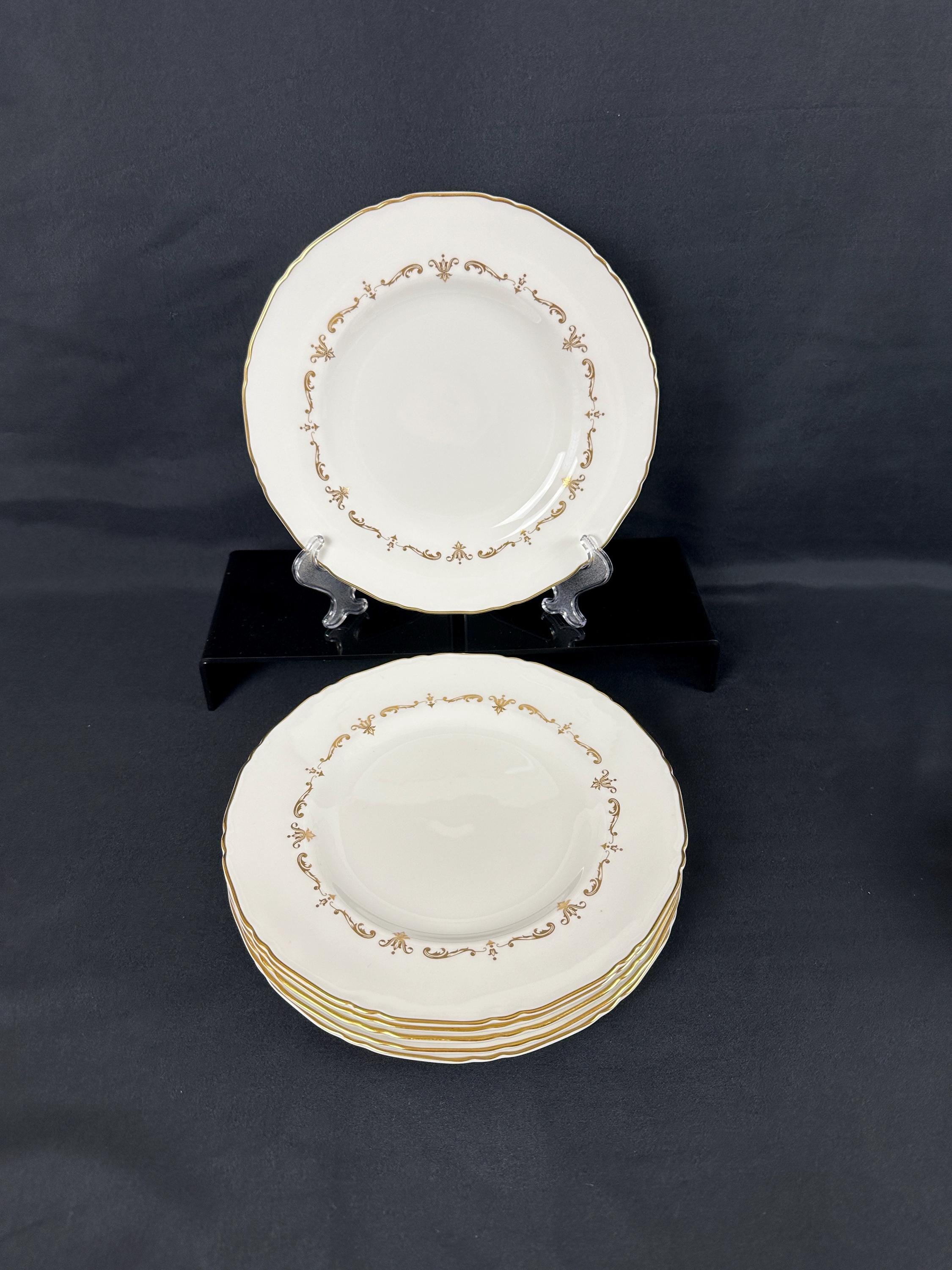 6 Royal Worcester Gold Chantilly Salad Dessert Plates