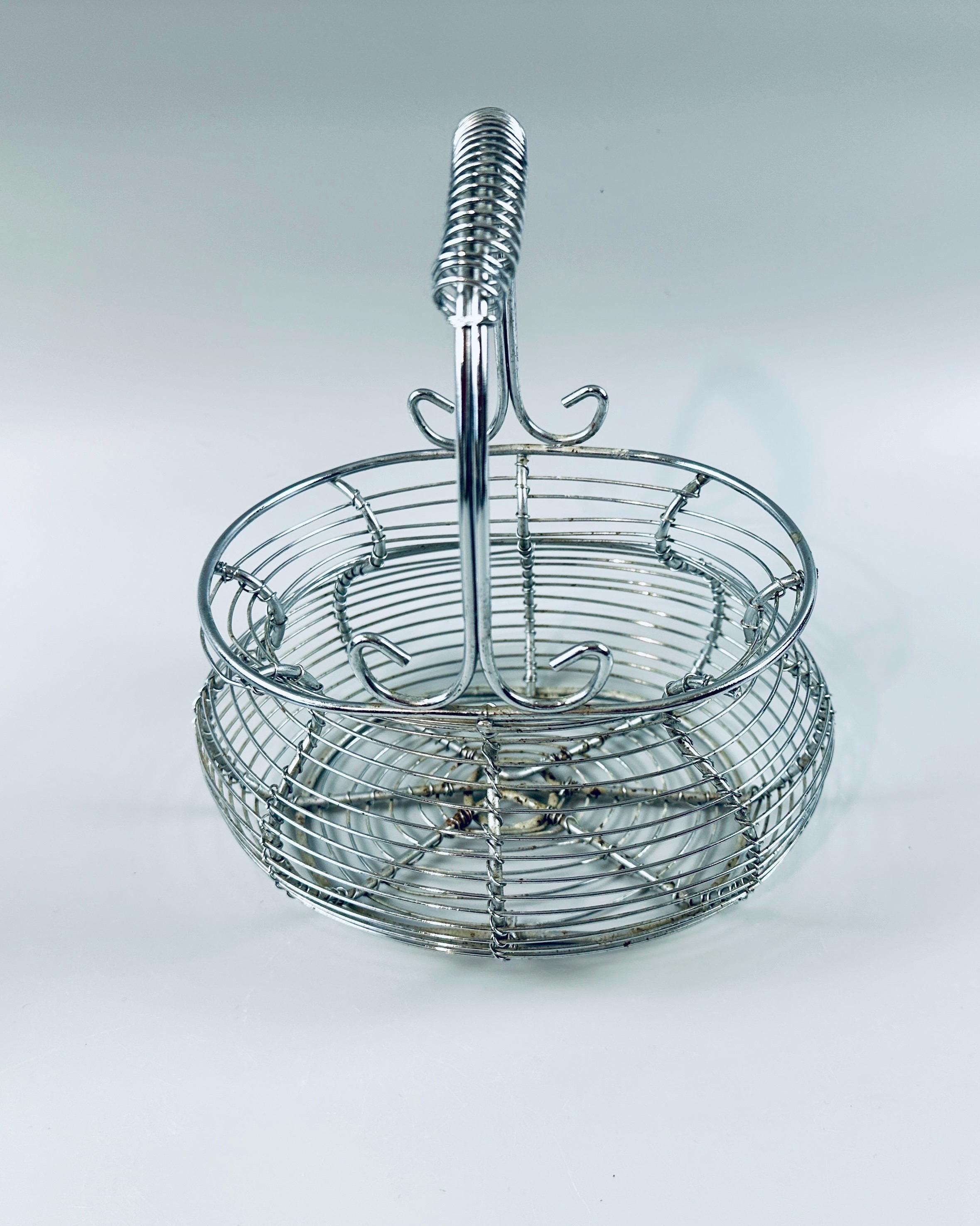Vintage Wire Egg Basket