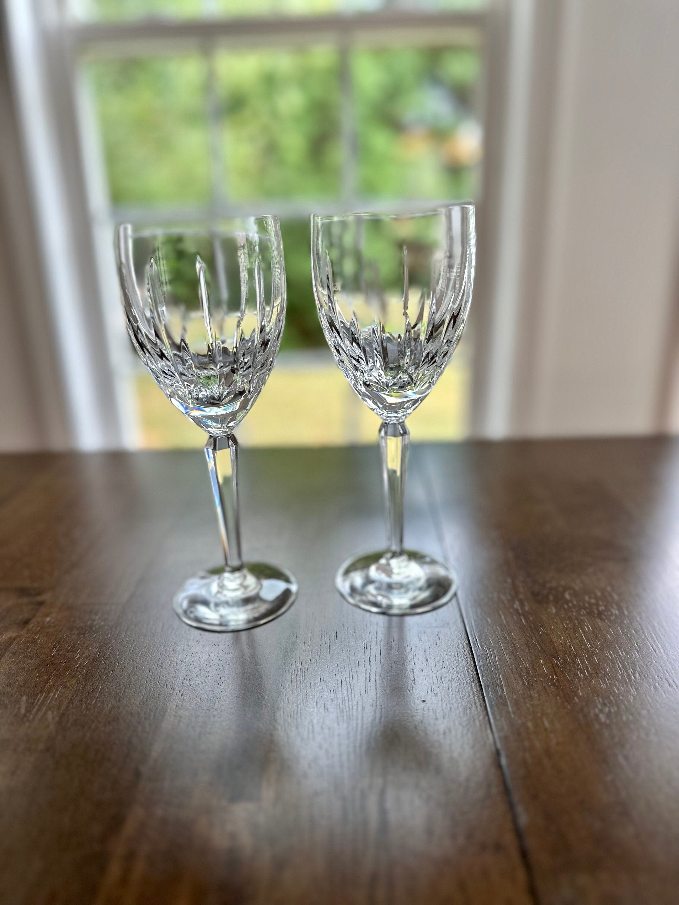 2 Lenox Clarity Crystal Wine Glasses
