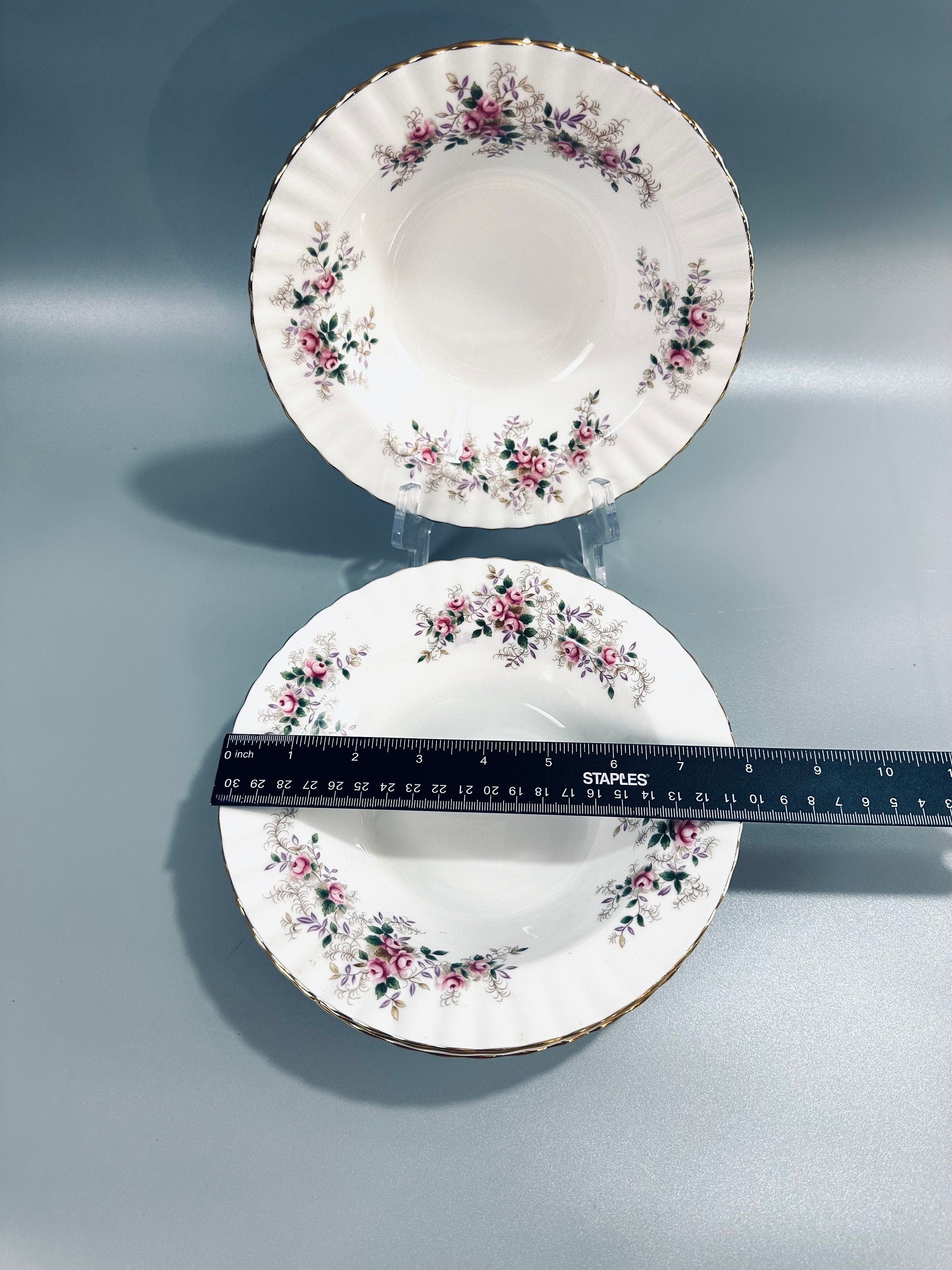 4 Royal Albert Lavender Rose Soup Bowls
