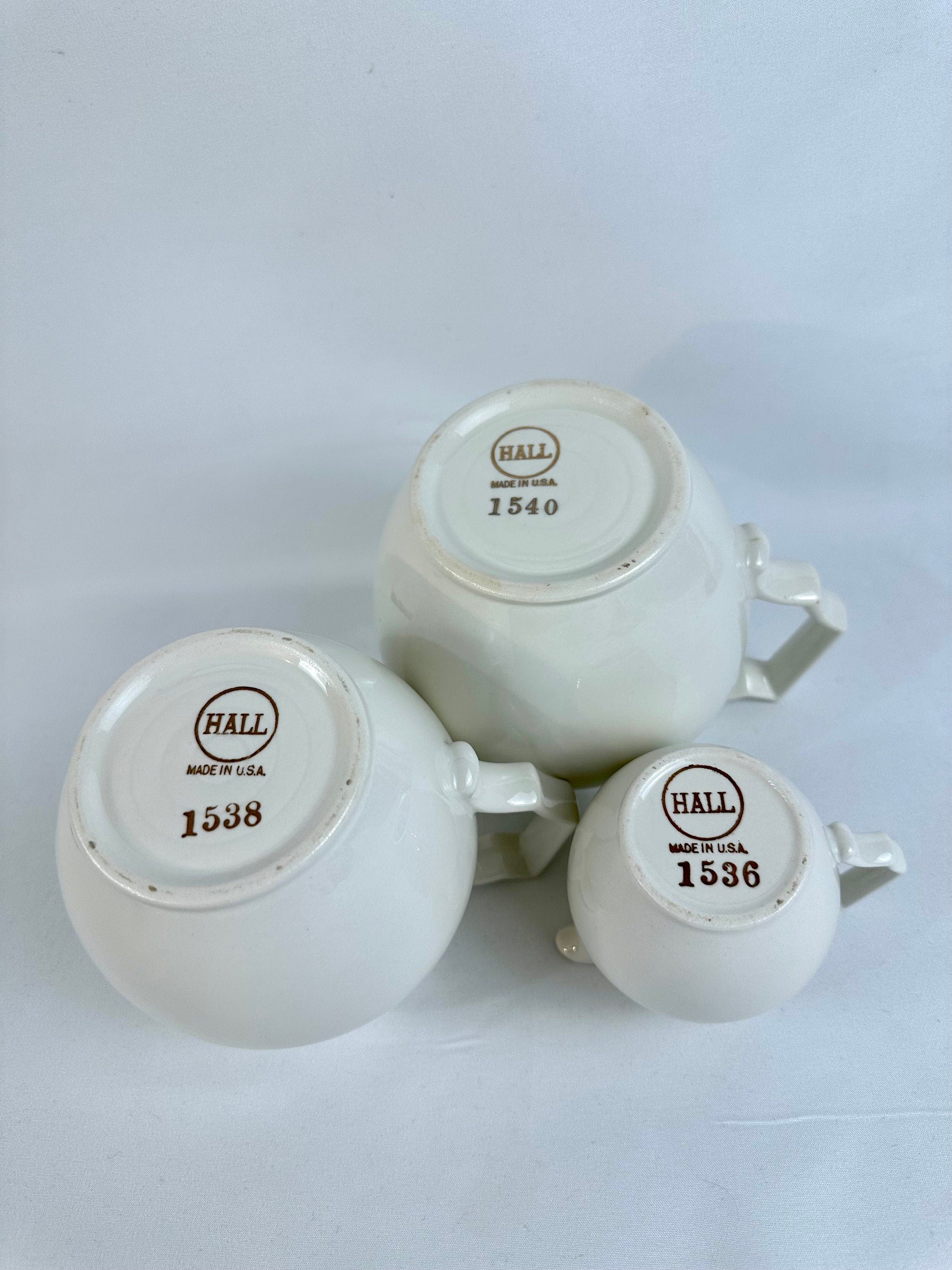 3 Hall Pottery Pitchers