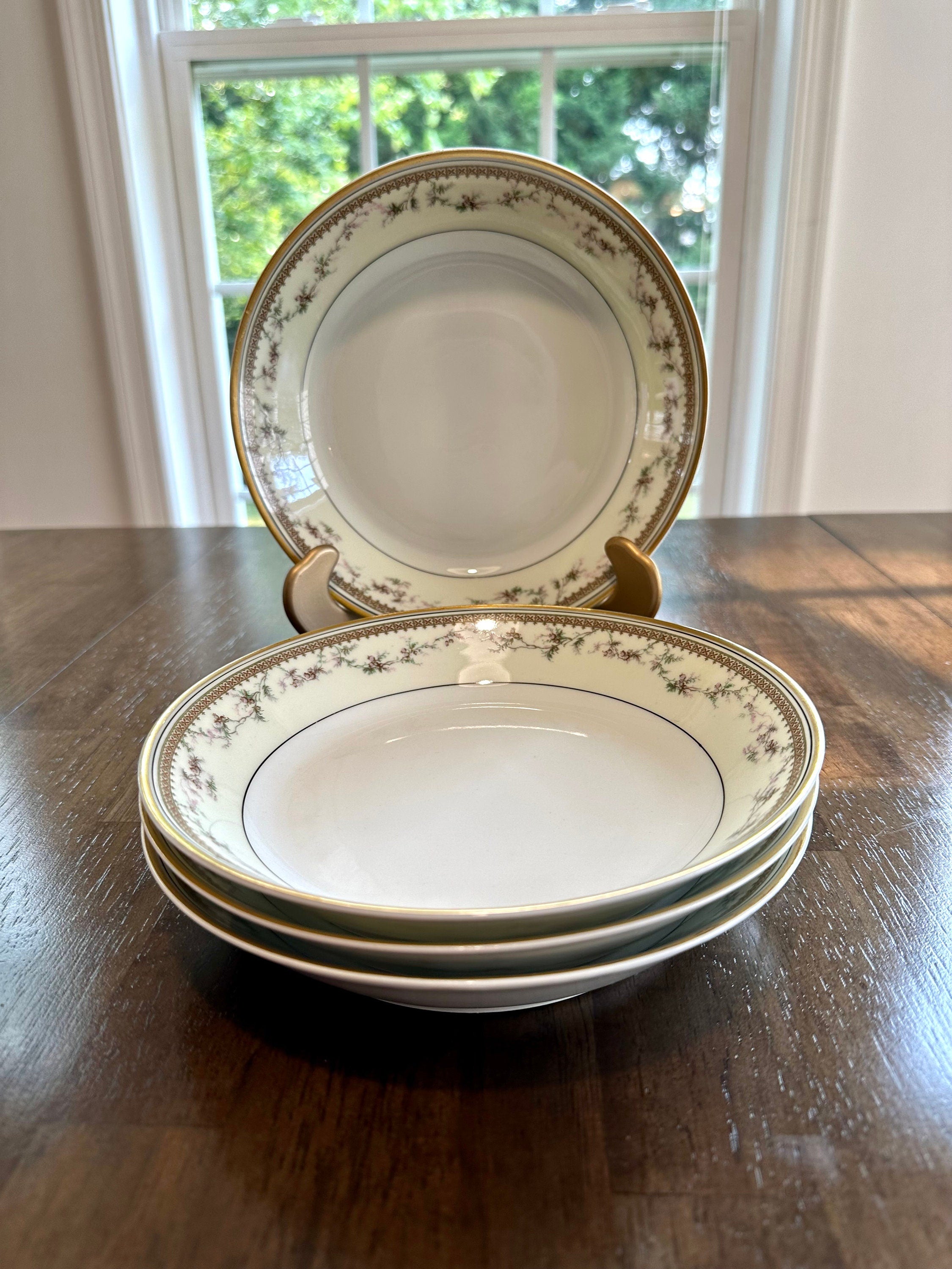 4 Haviland Limoges Yale Soup Bowls