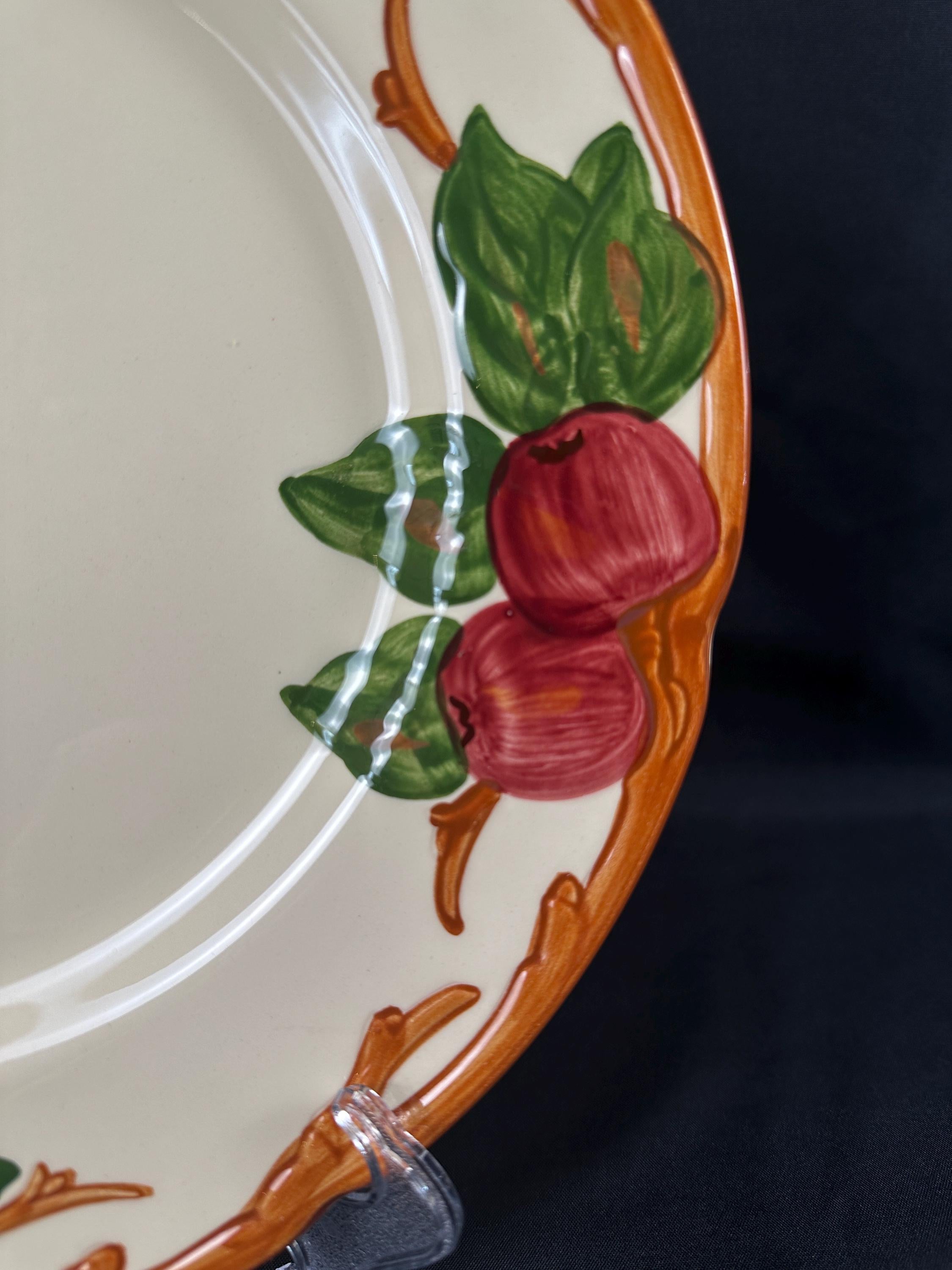 4 Franciscan Apple Dinner Plates USA