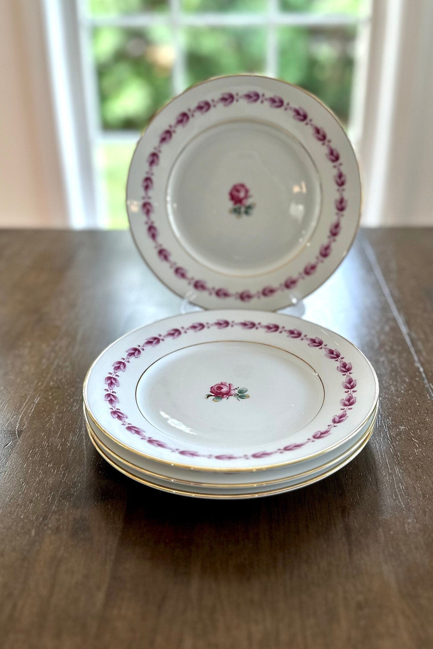 4 Richard Ginori Camelia Salad Plates