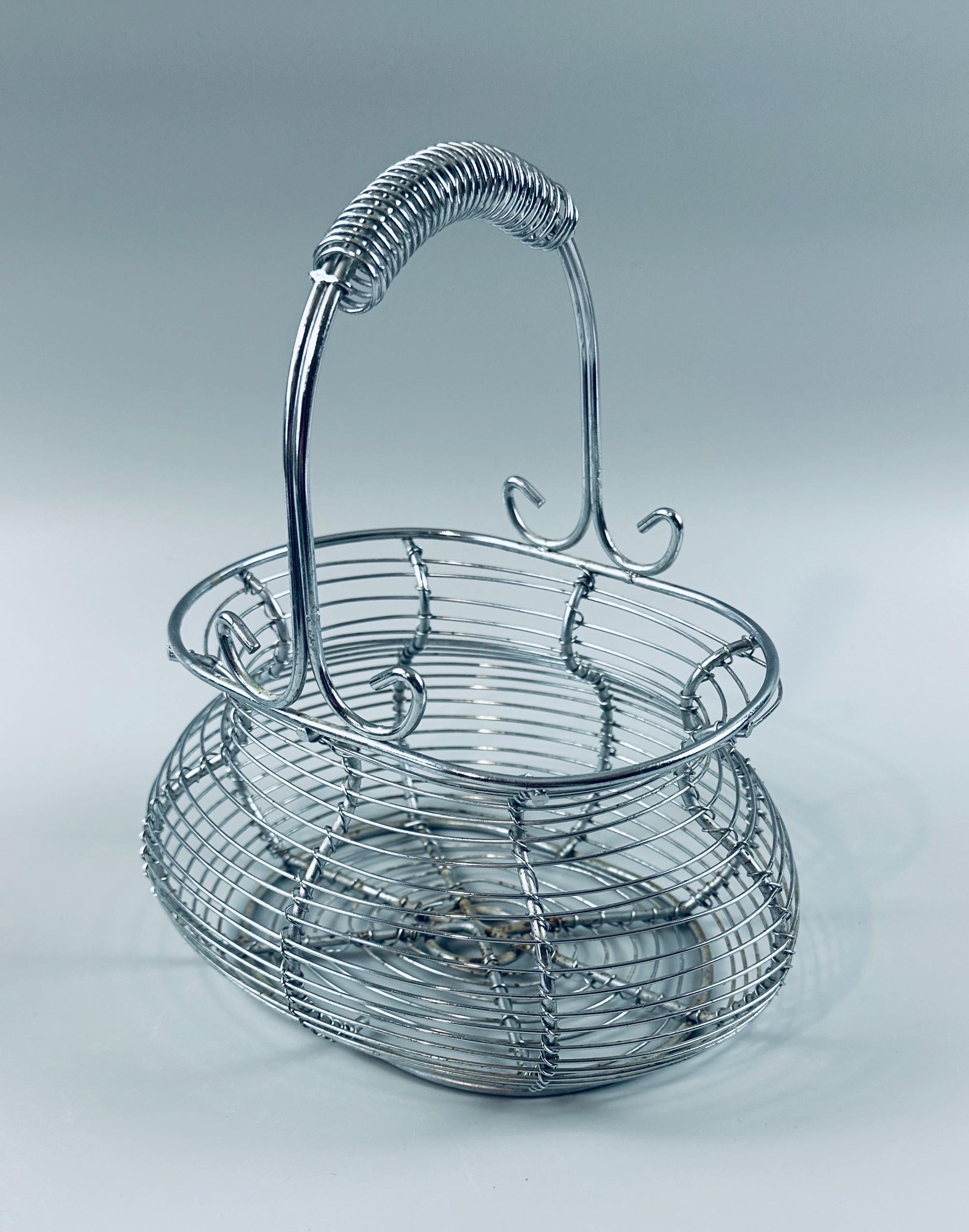 Vintage Wire Egg Basket