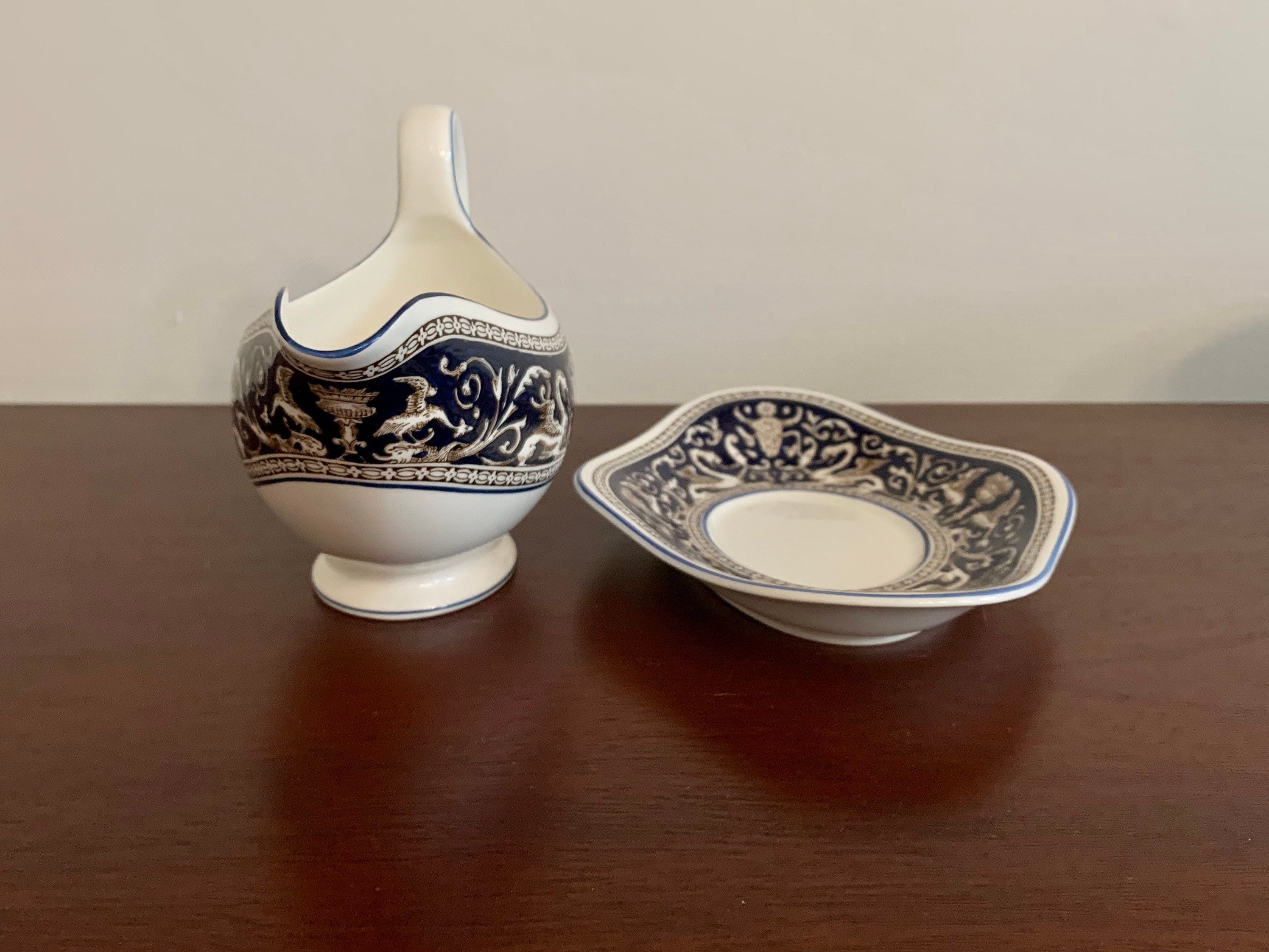 Wedgwood Florentine Gravy Boat and Underplate