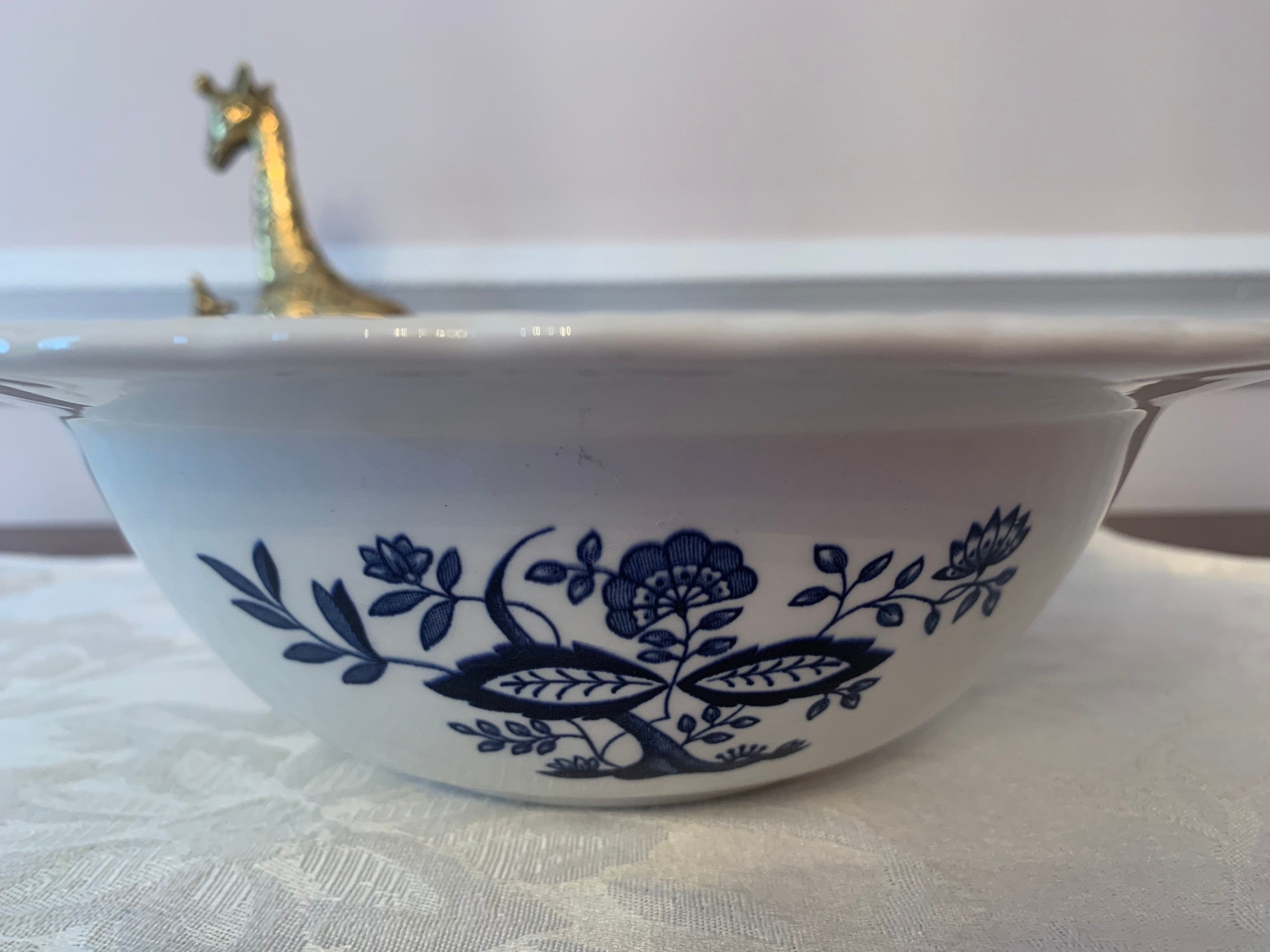 Wedgwood Blue Heritage Blue Onion Serving Bowl