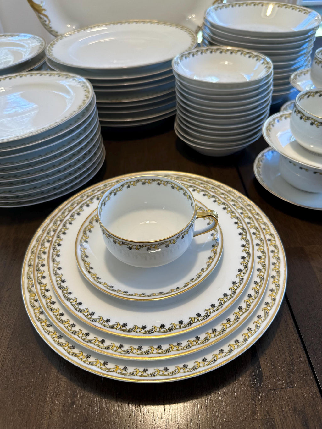 Haviland Limoges Large Set of Antique French China