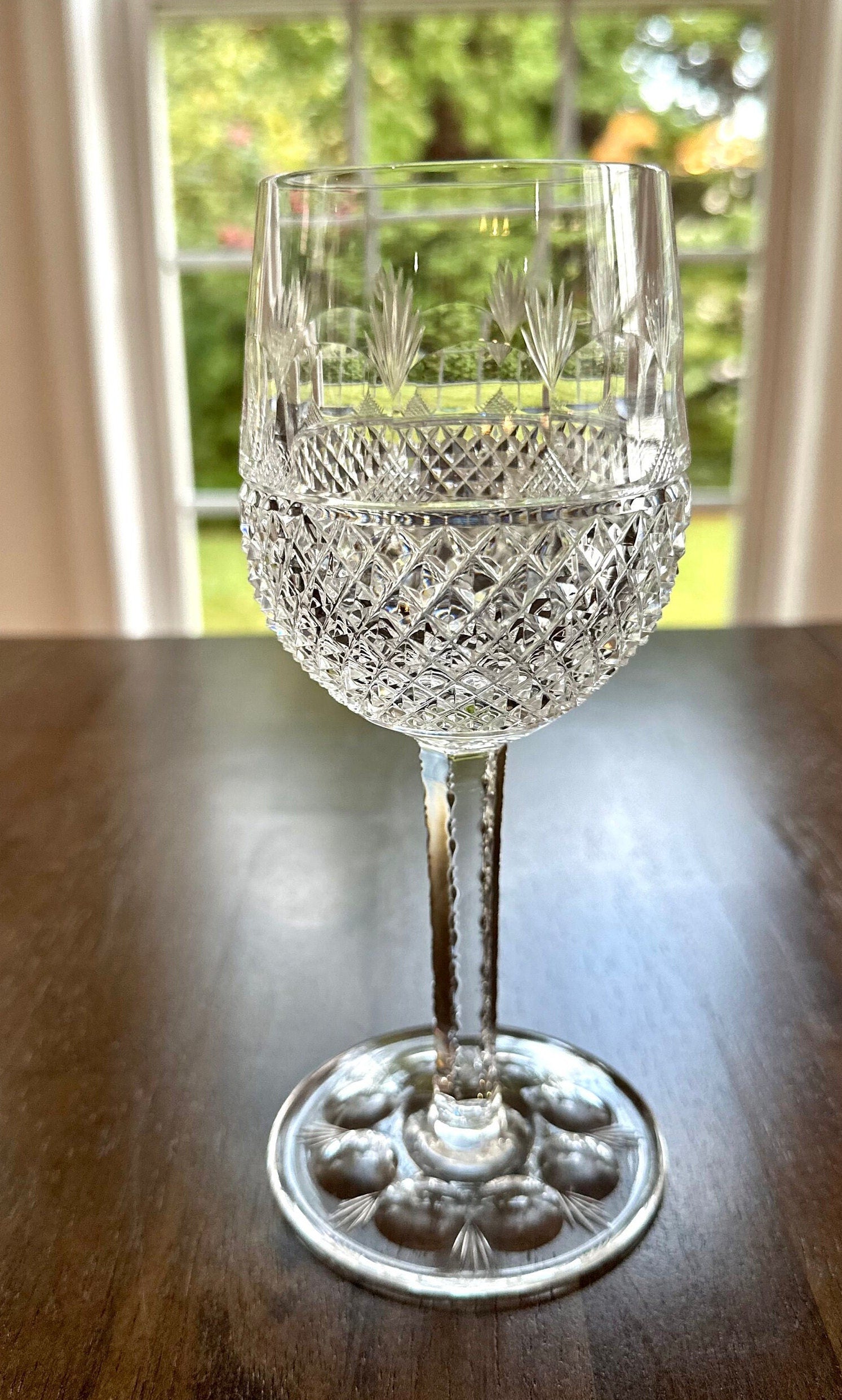 2 Tiffany Gilbert Tall Wine Glasses