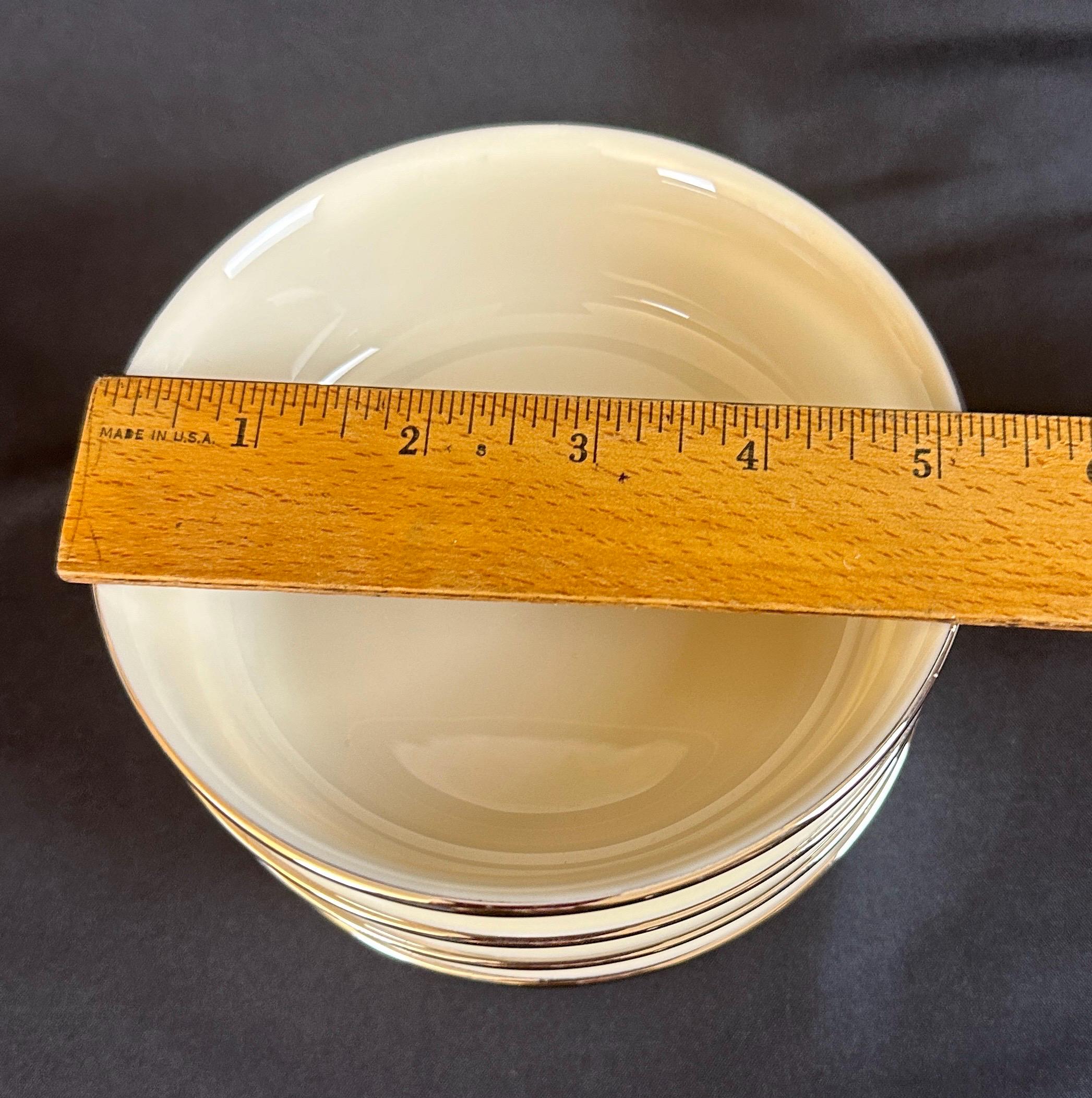 4 Lenox Solitaire Fruit Dessert Bowls