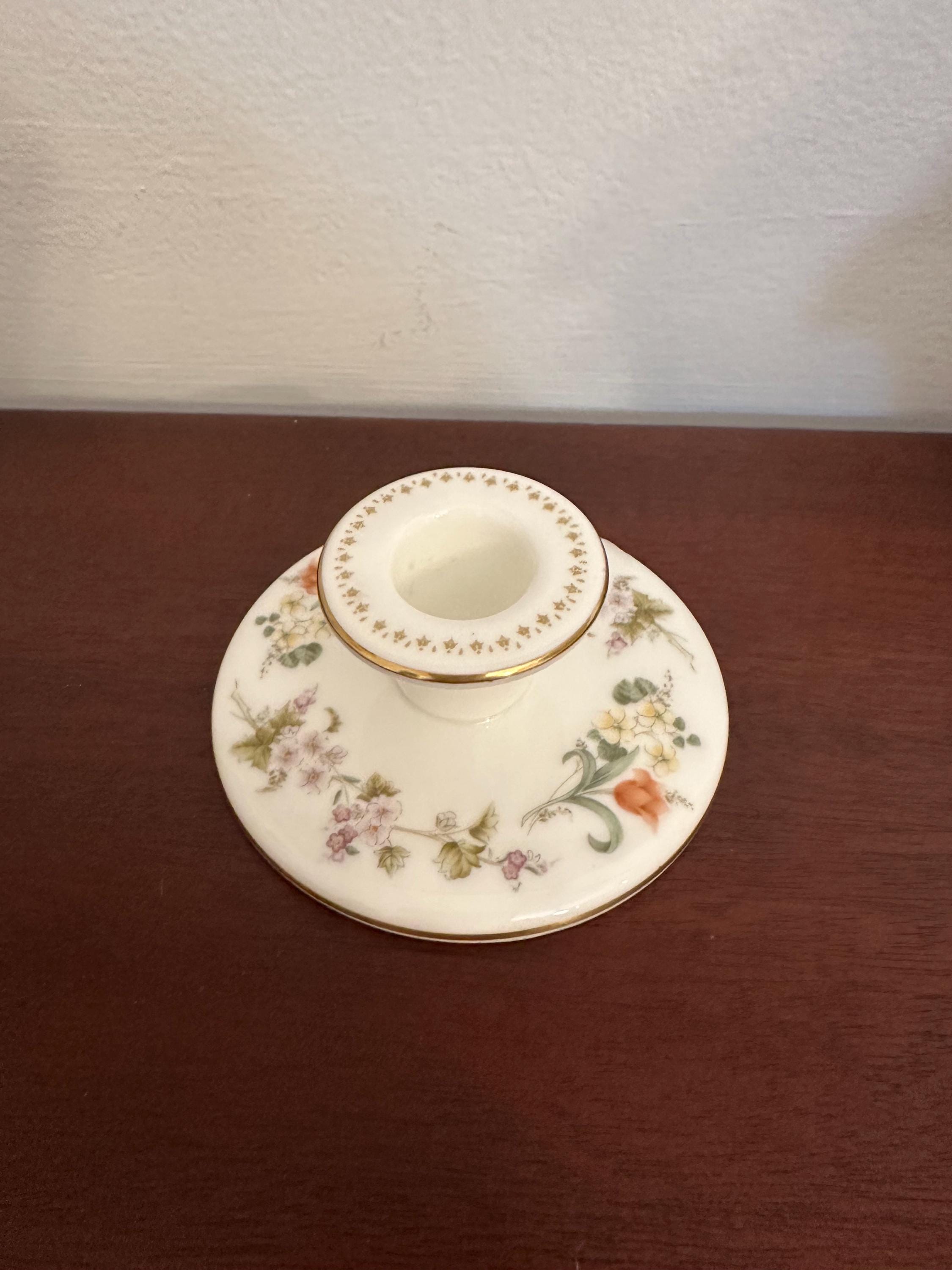 Wedgwood Mirabelle Candlesticks and Small Tray