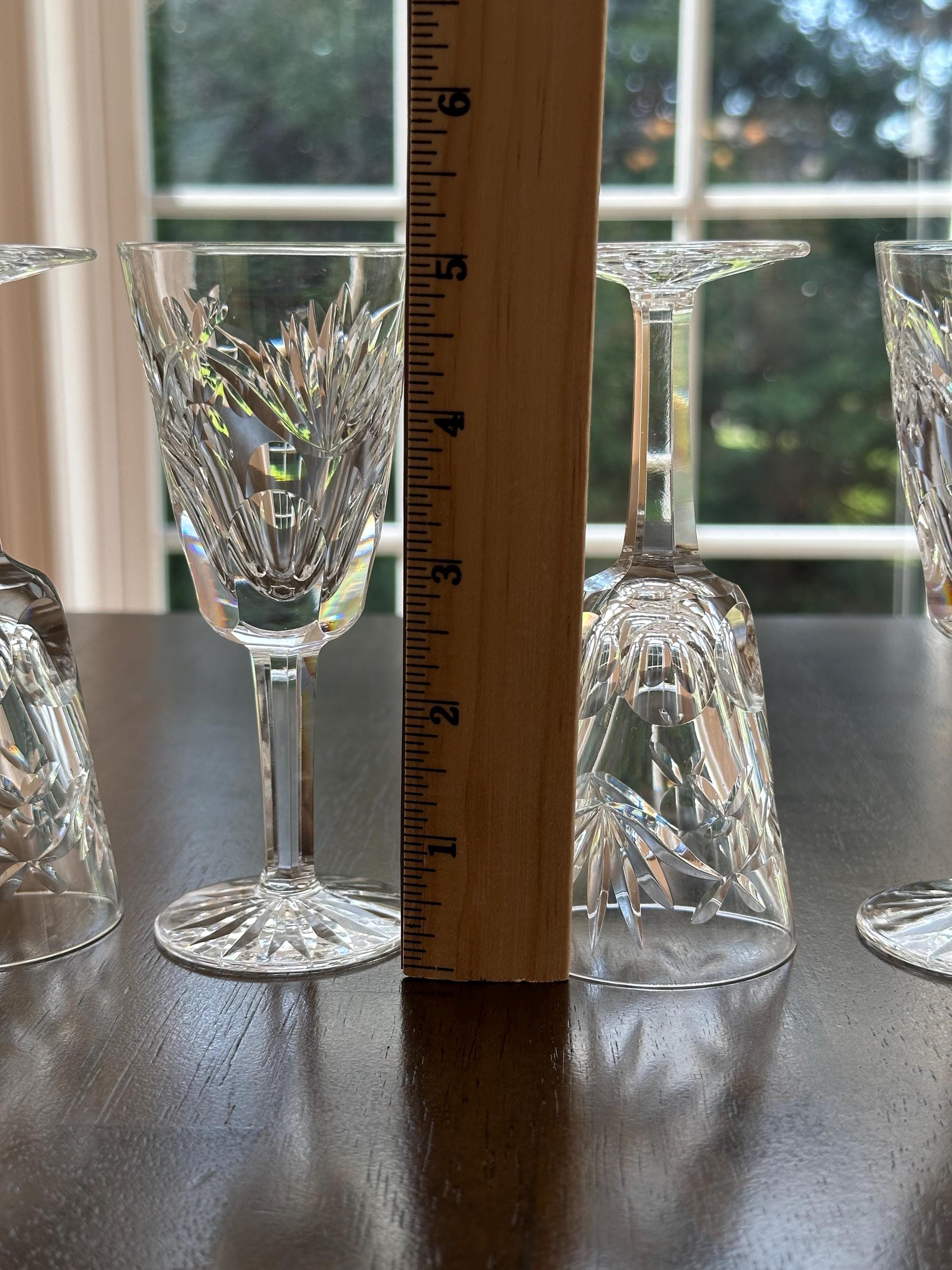 4 Waterford Crystal Sherry Glasses Ashling Pattern