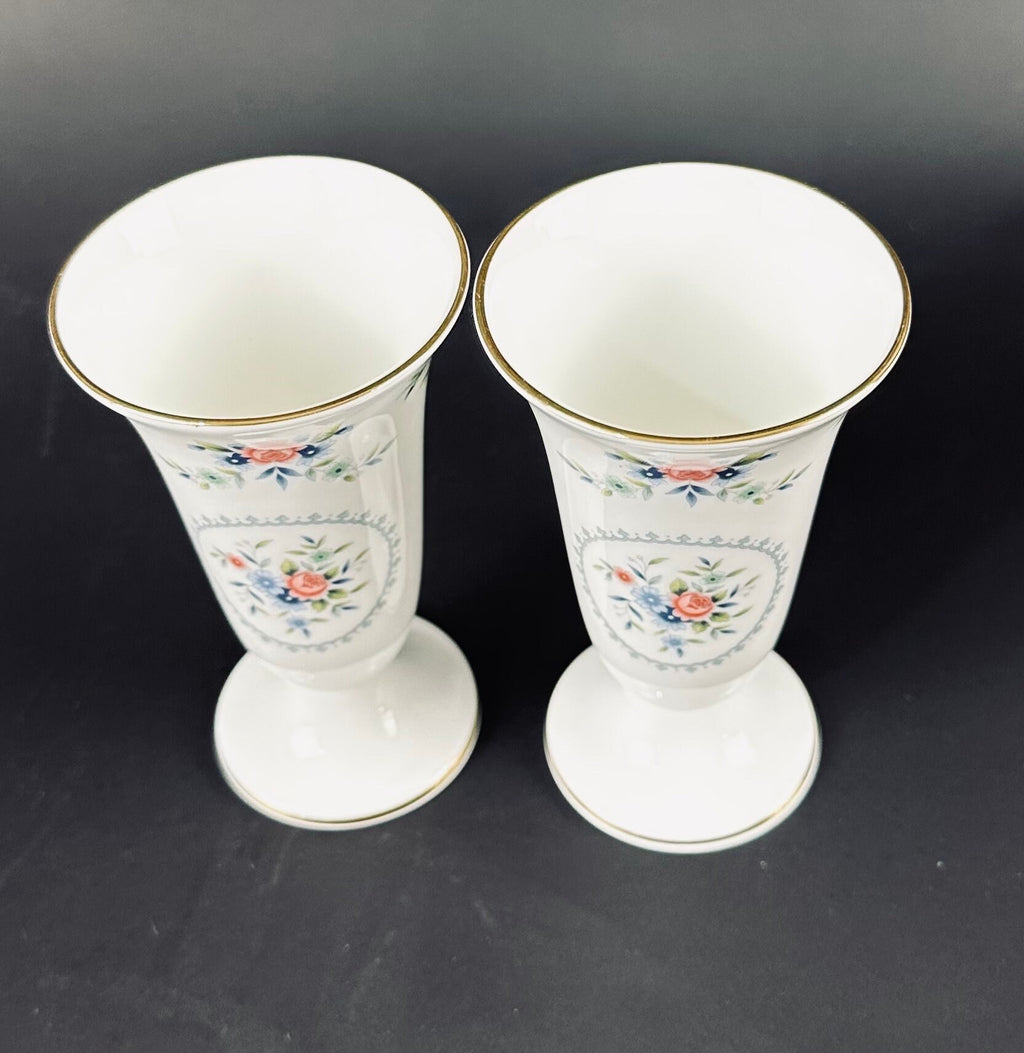 Two Wedgwood Rosedale  Small Vases