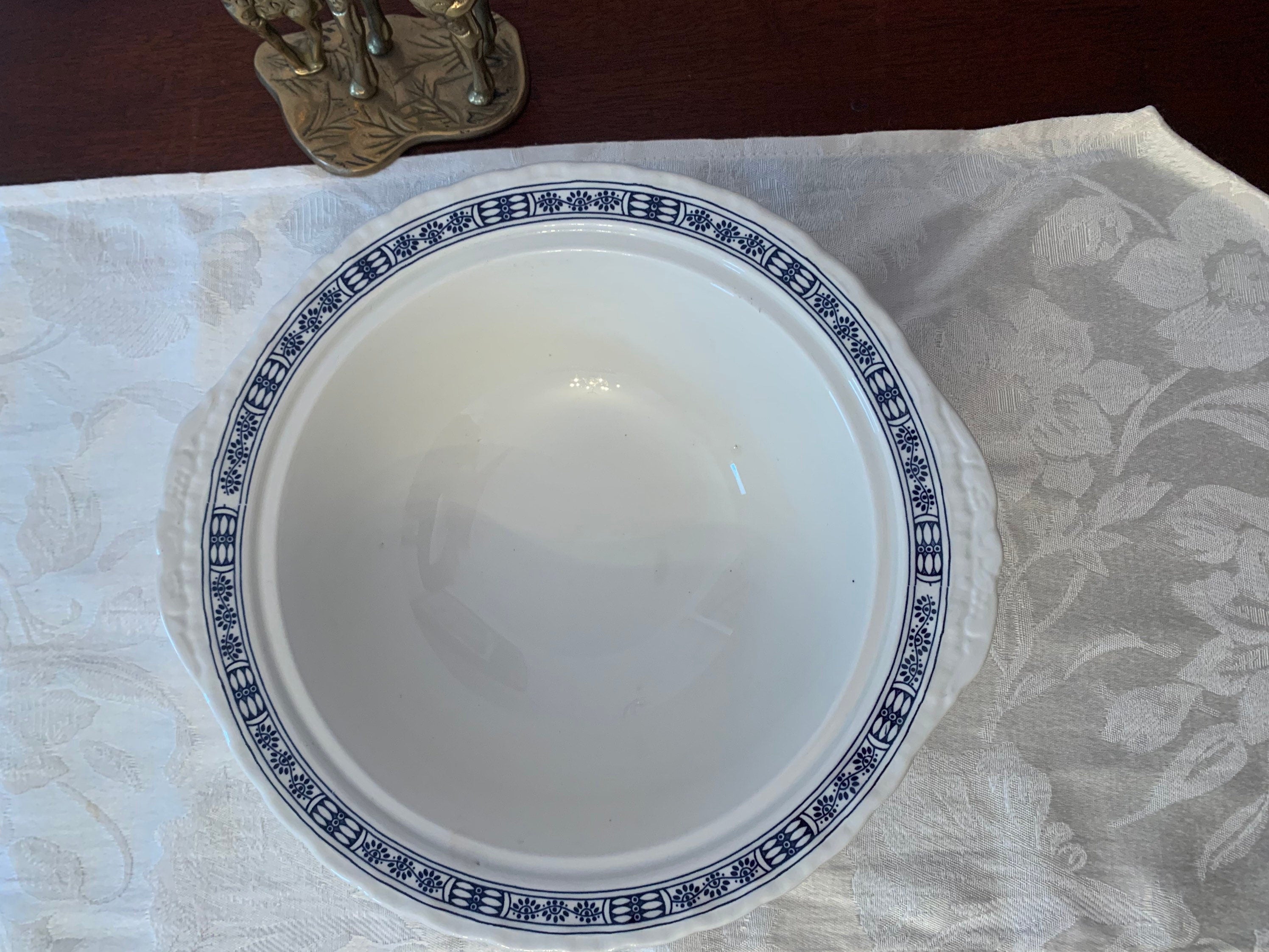 Wedgwood Blue Heritage Blue Onion Serving Bowl