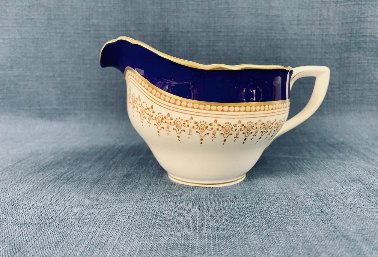 Royal Worcester Regency Cobalt Creamer