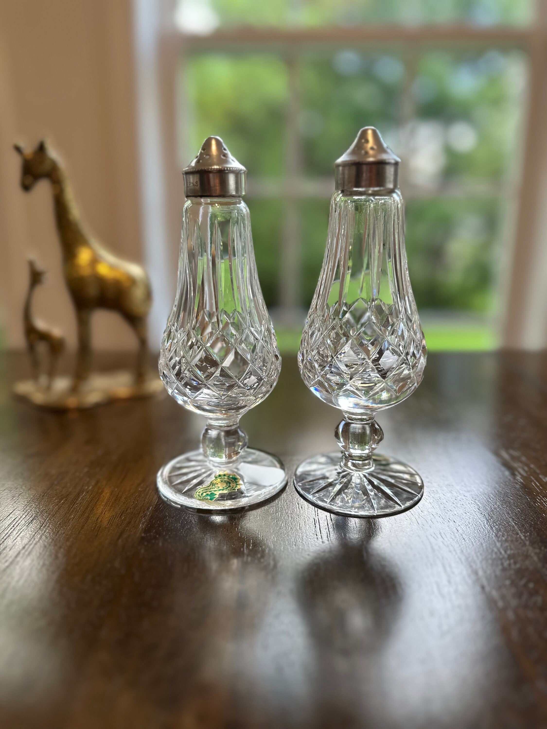 Waterford Lismore Tall Crystal Shakers