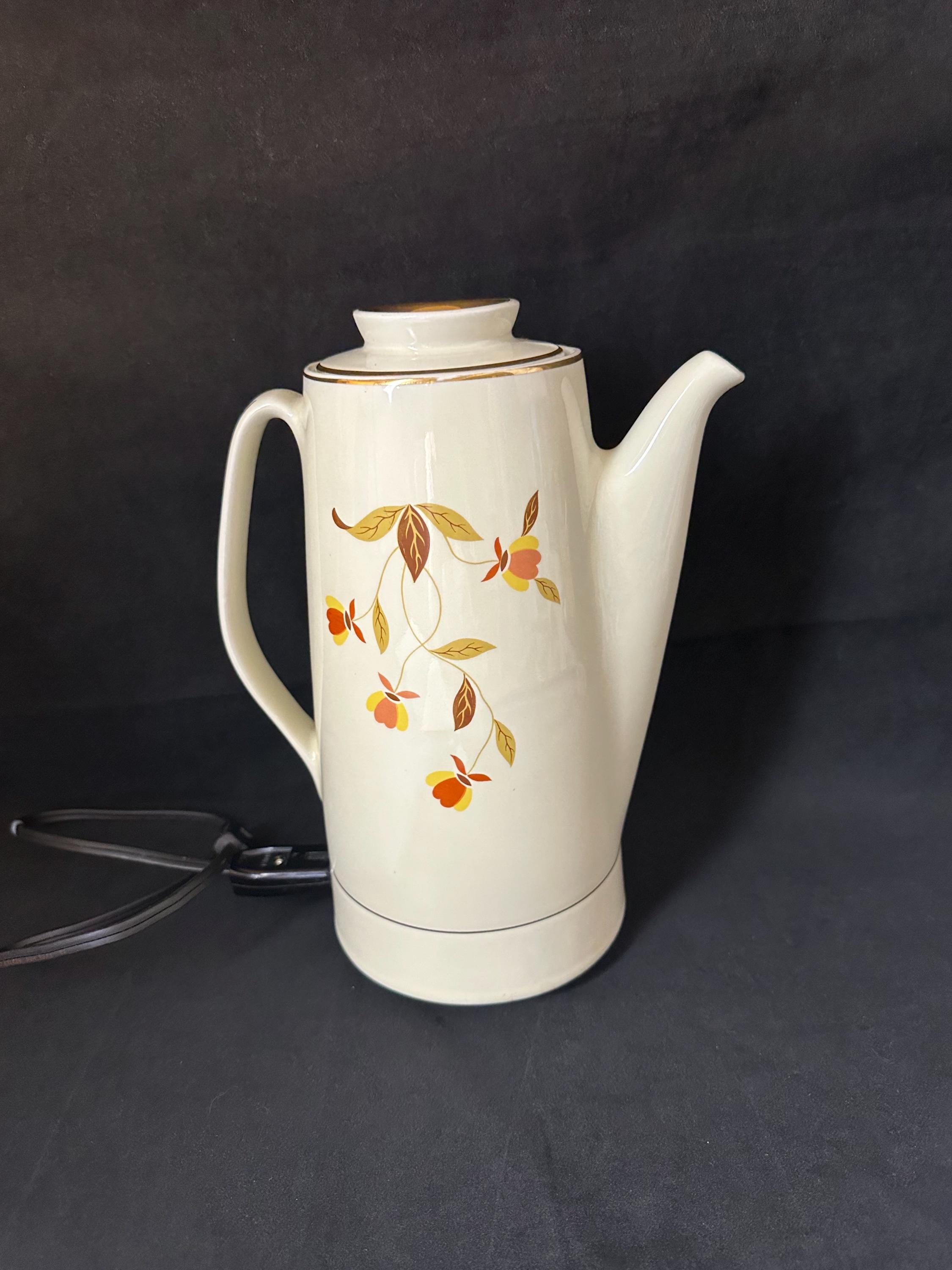 1950s Hall Autumn Leaves Electric Percolator
