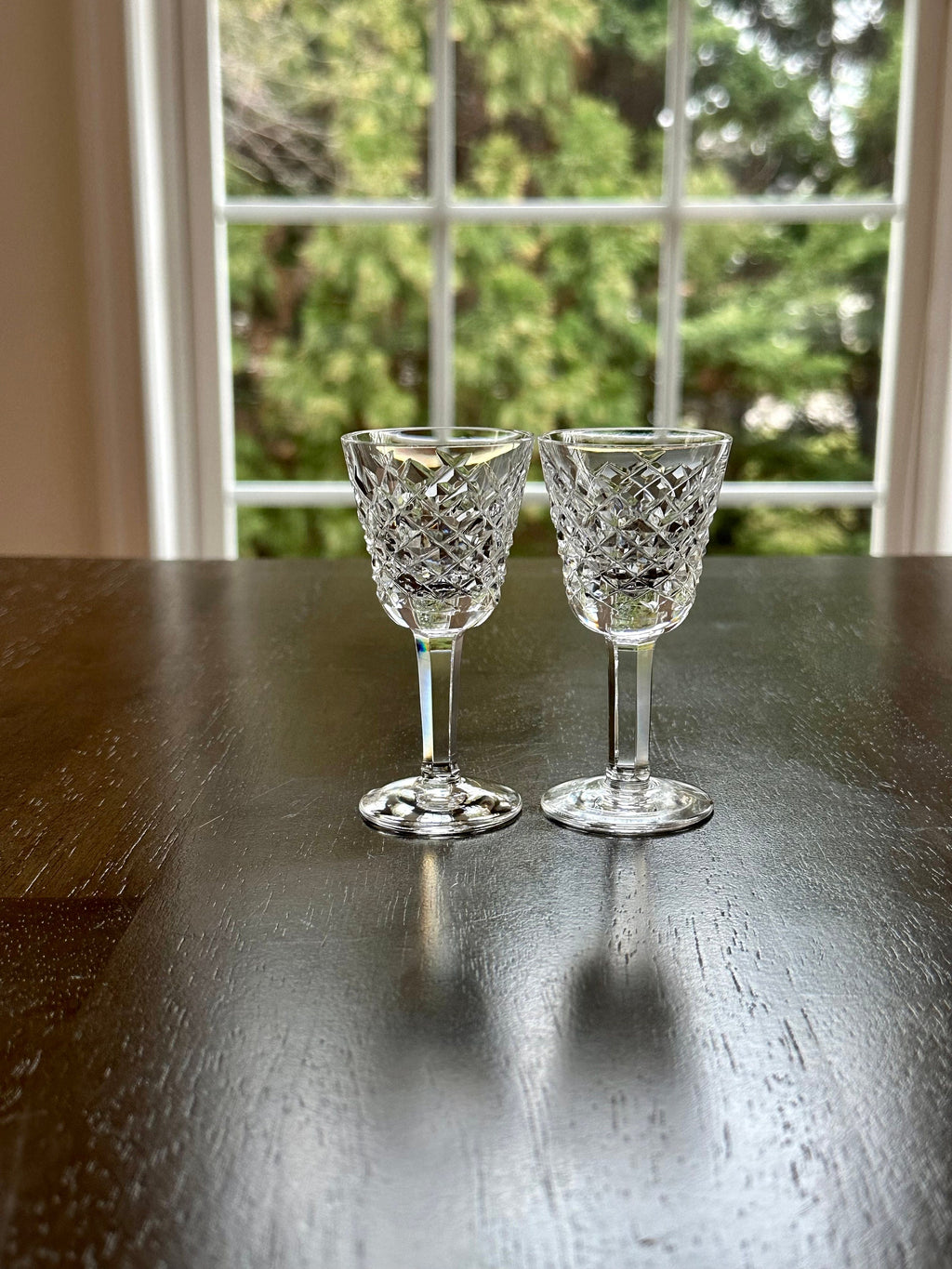 2 Waterford Alana Crystal Liqueur Cocktail Glasses