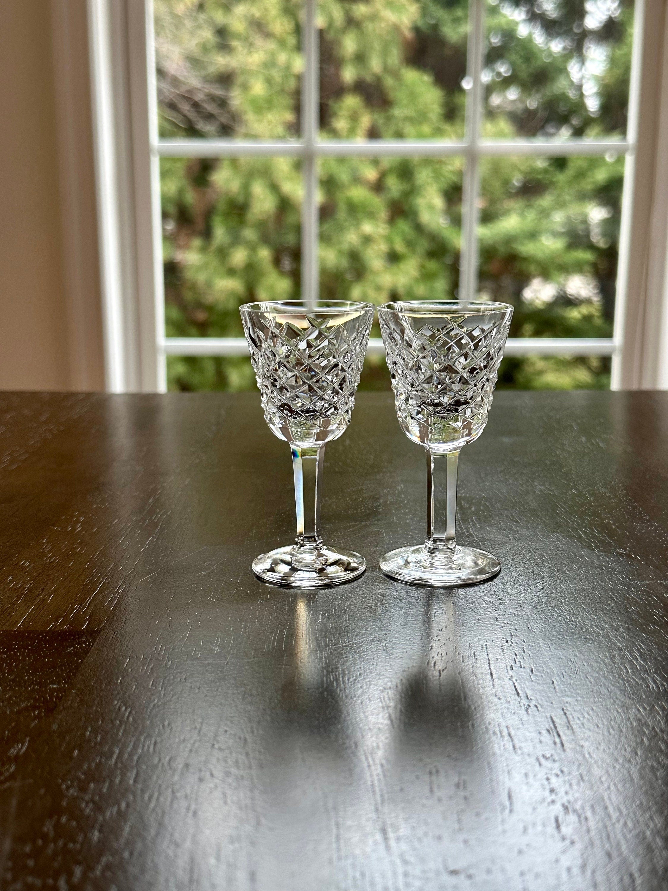 2 Waterford Alana Crystal Liqueur Cocktail Glasses