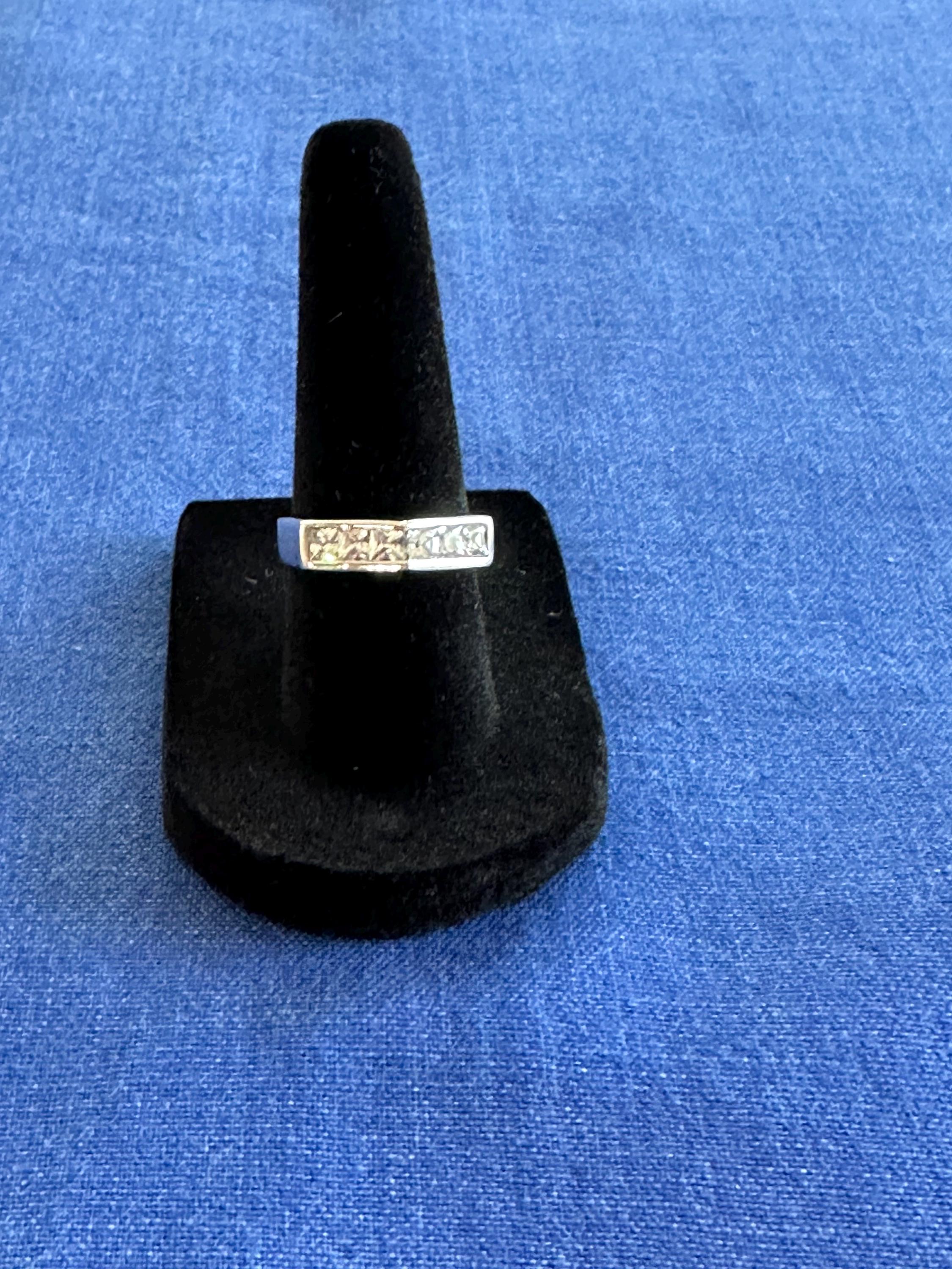 Vintage Sterling Silver and Cubic Zirconia Ring