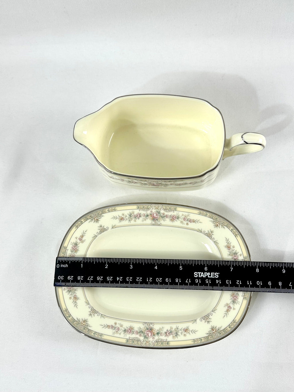 Noritake Shenandoah Gravy Boat and Underplate/Butter Dish