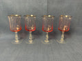 4 Noritake Rainbow Pink Water Glasses
