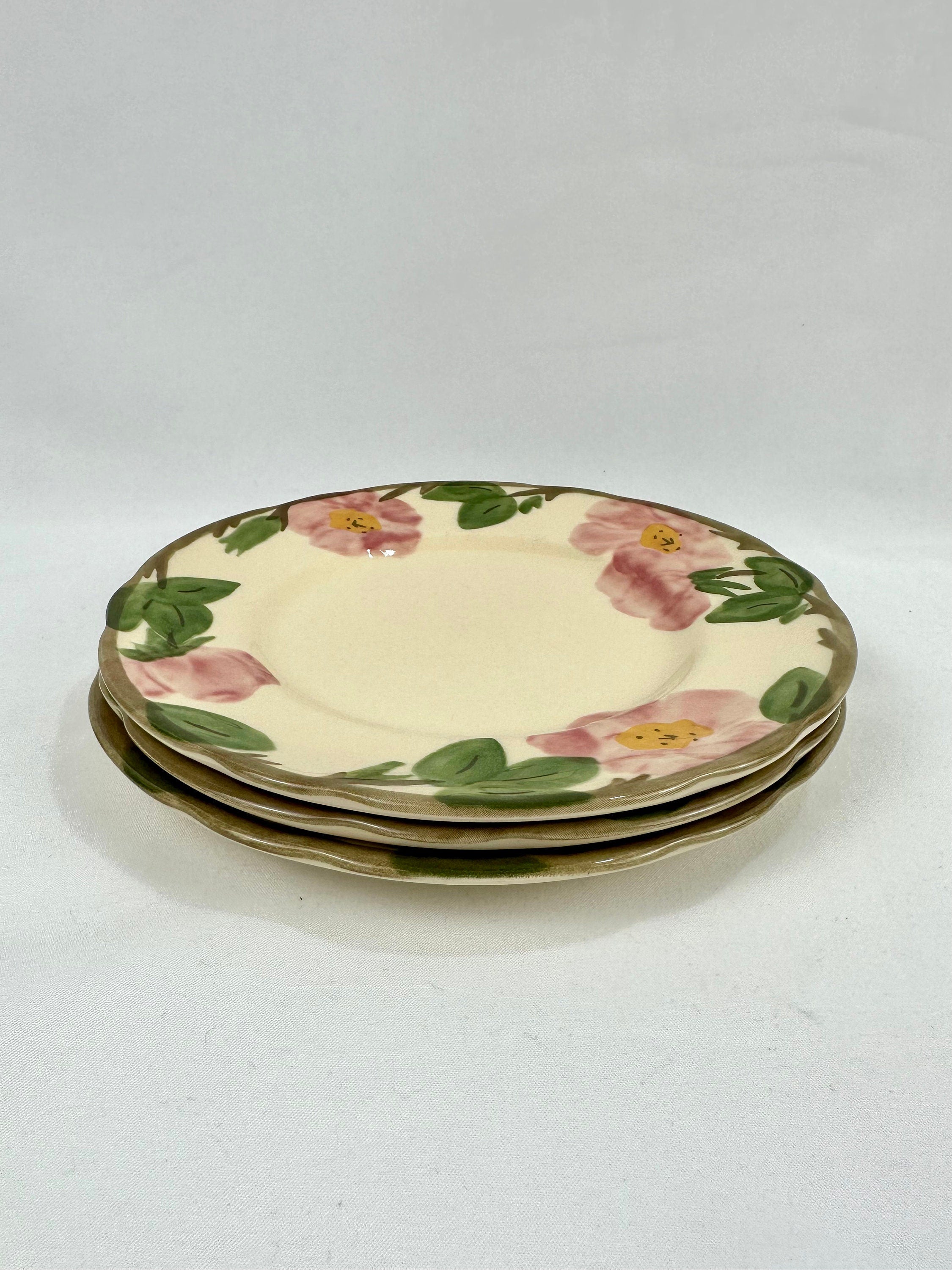 3 Franciscan Desert Rose Salad Plates