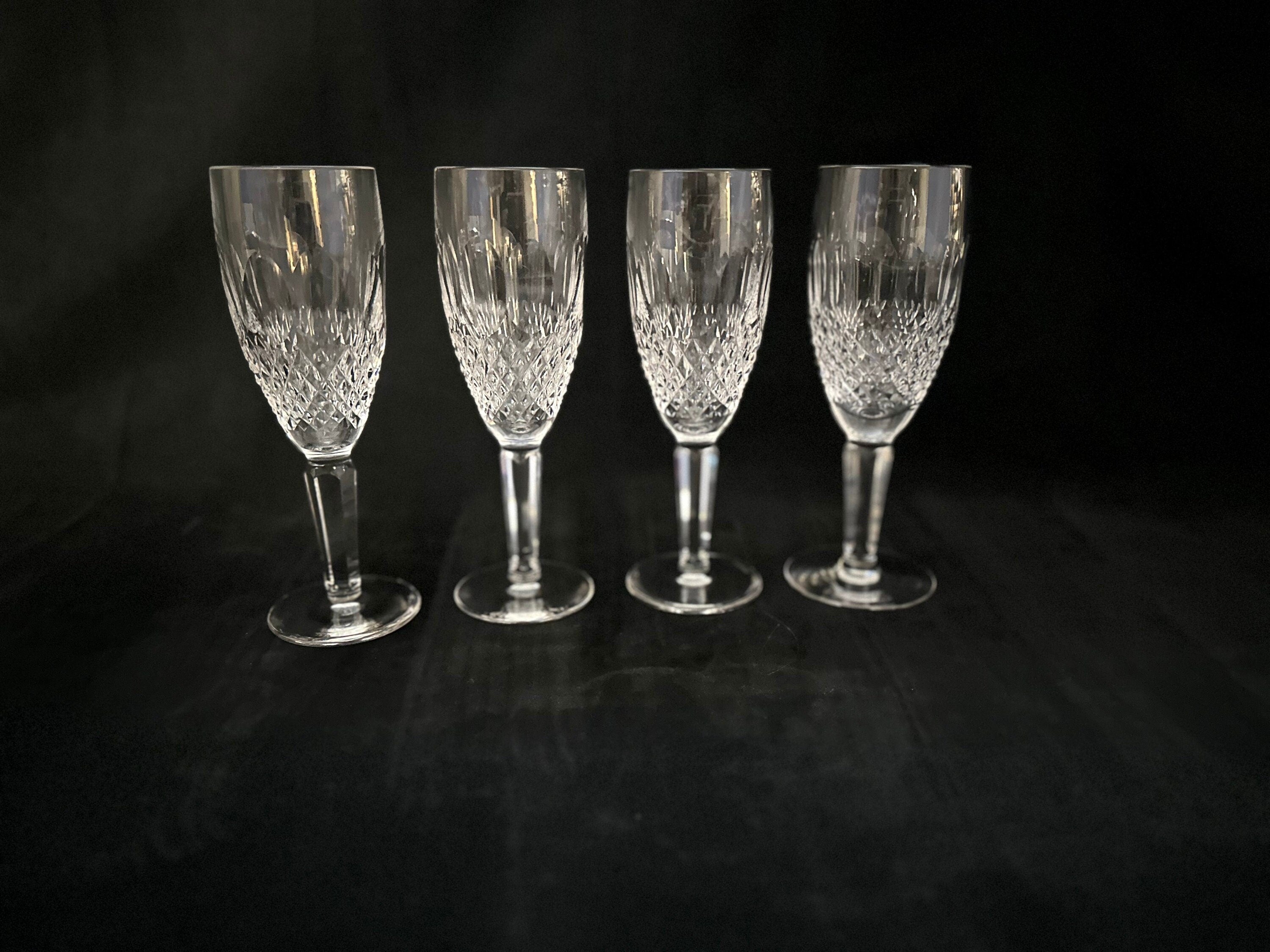 4 Waterford Crystal Tall Colleen Champagne  Flutes