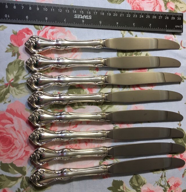 Reed and Barton Sterling Rose Cascade Knives