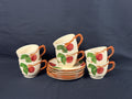 6 Franciscan Apple Cups and Saucers